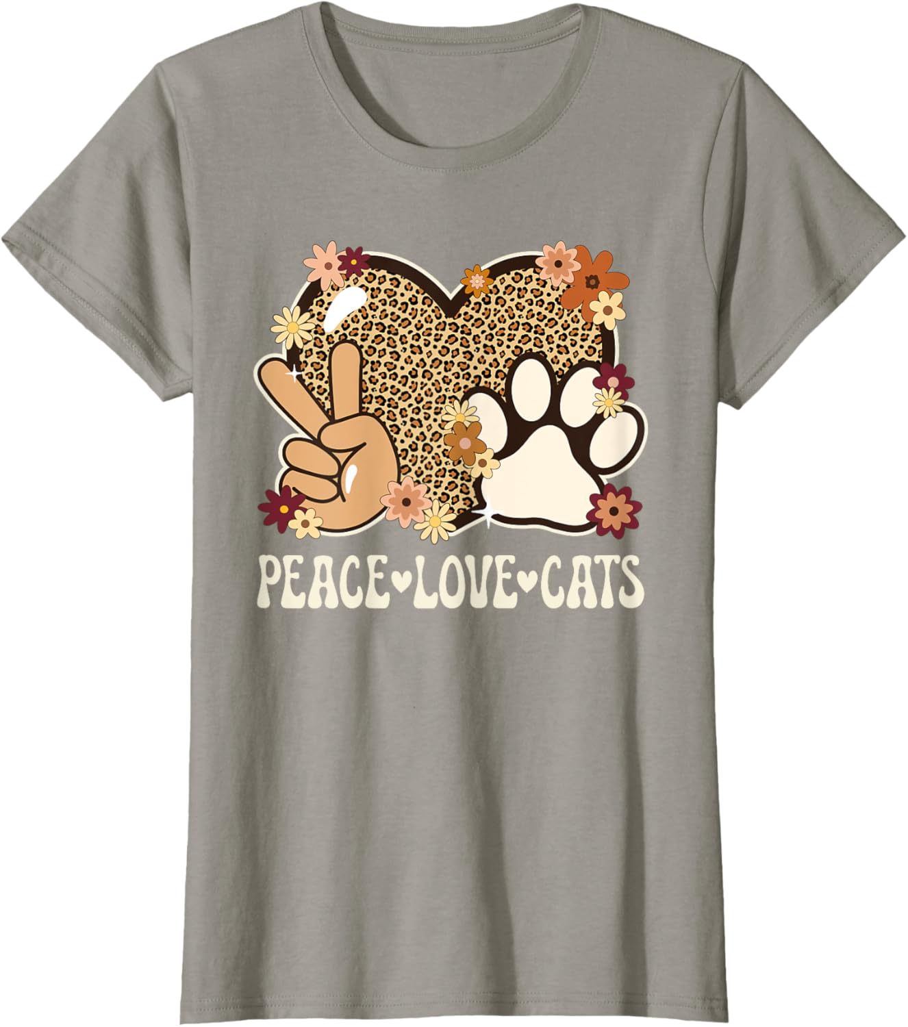 Cute Cat Lover T-Shirt with Leopard Print for Stylish Women - 5