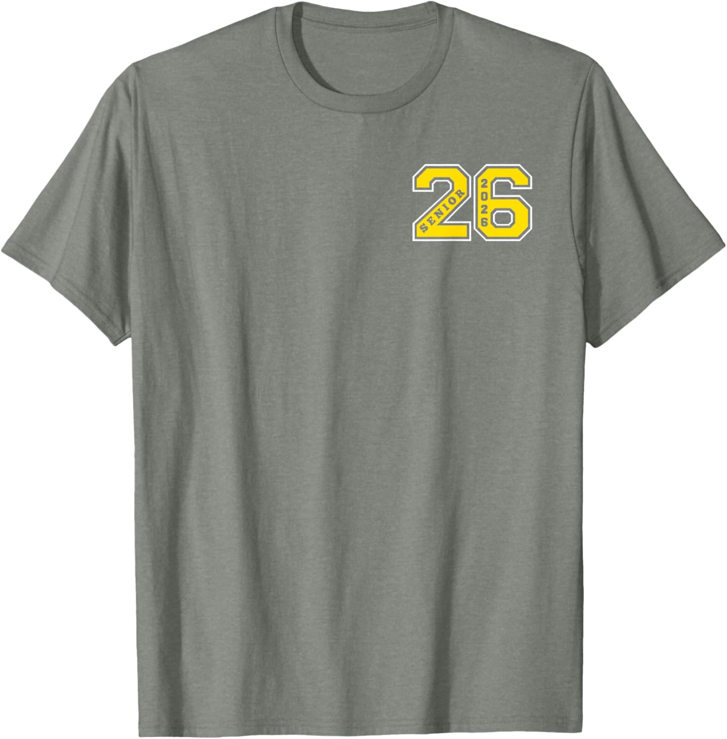 Gold Senior Class 26 T-Shirt Elite Wear for 2026 Graduation Celebration - 14