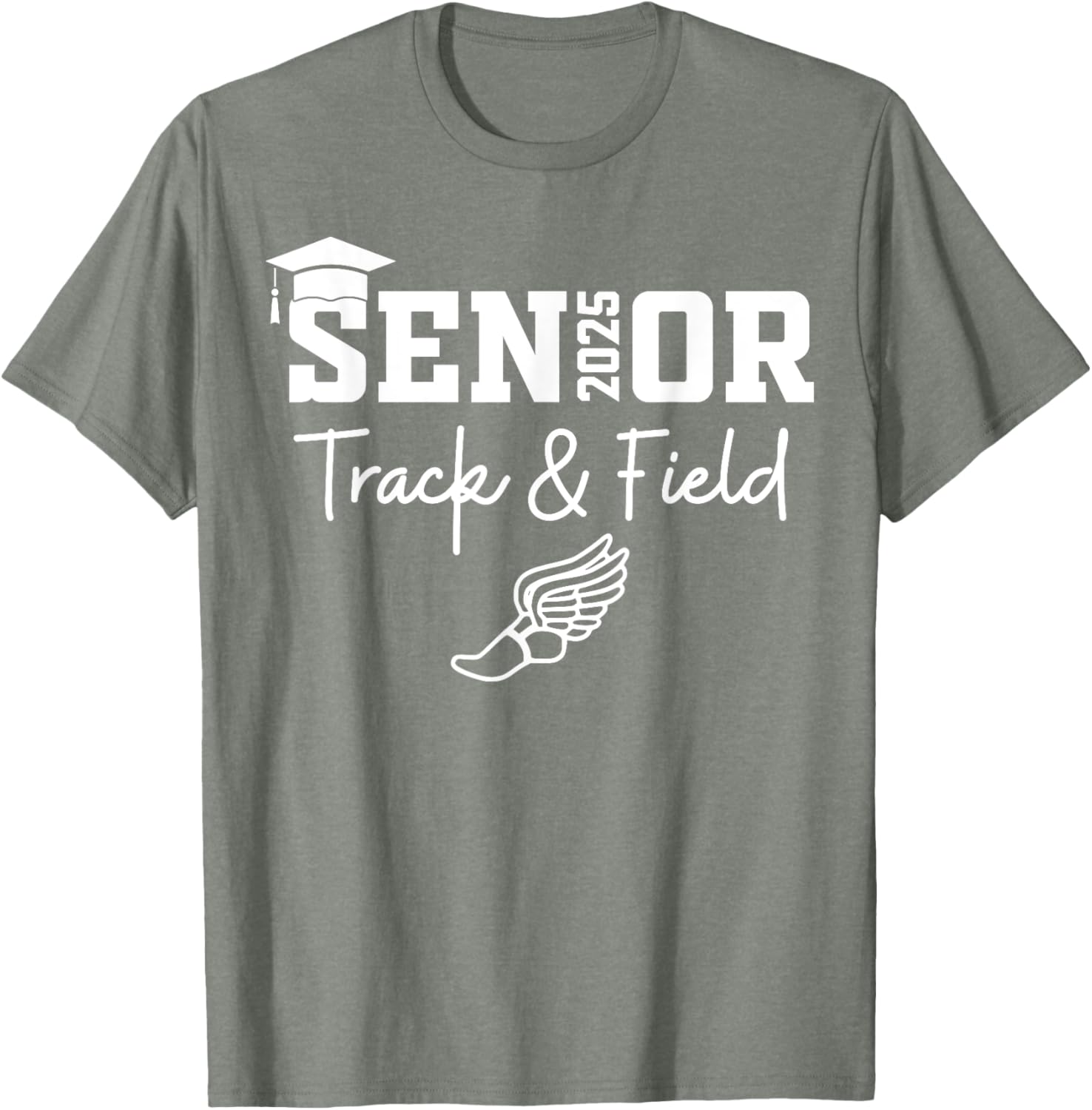 Track and Field Class of 2025 Graduation T-Shirt for Athletes - 17