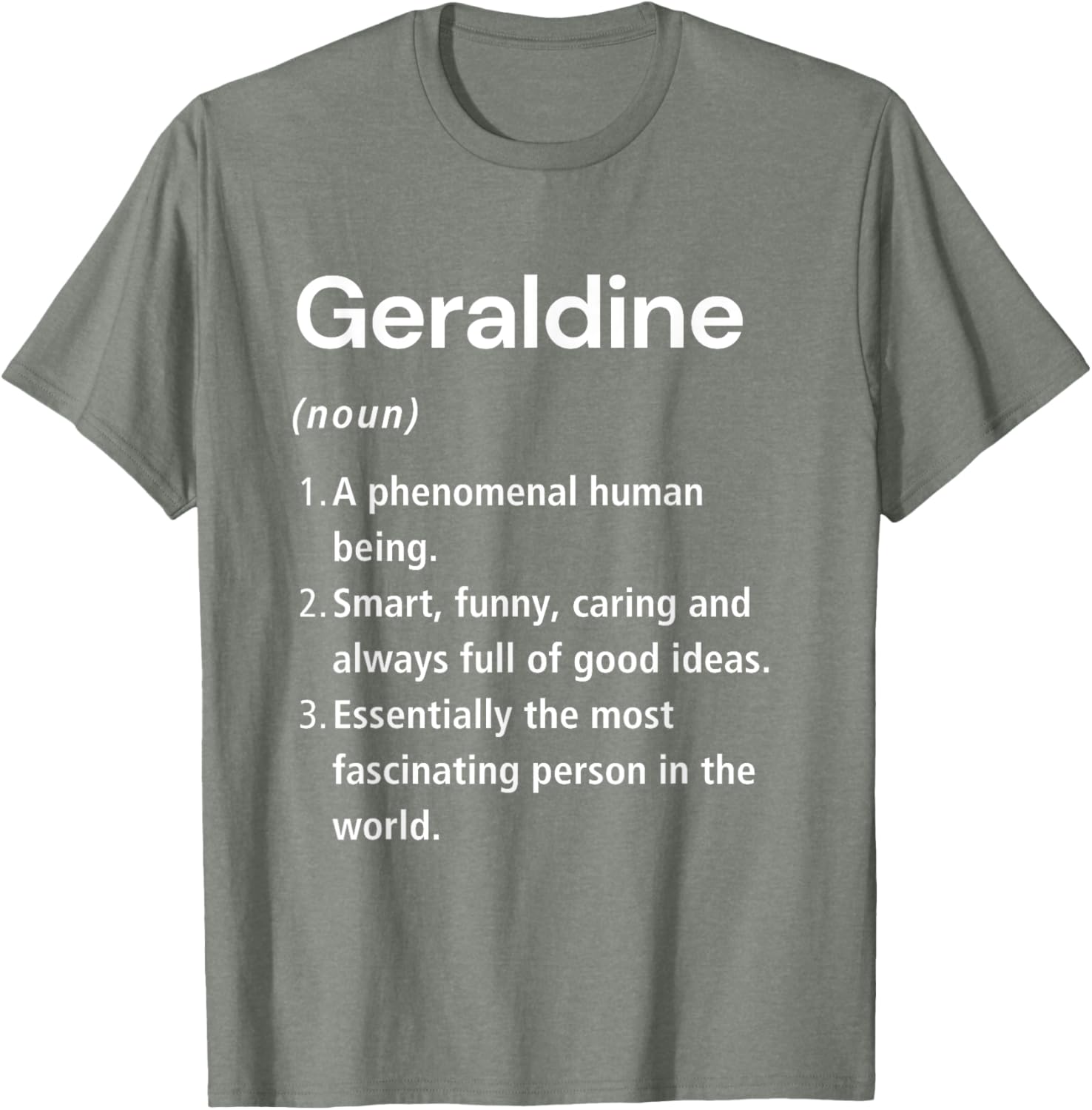 Funny Geraldine Name Definition T-Shirt - Unique Gift for Everyone - 24