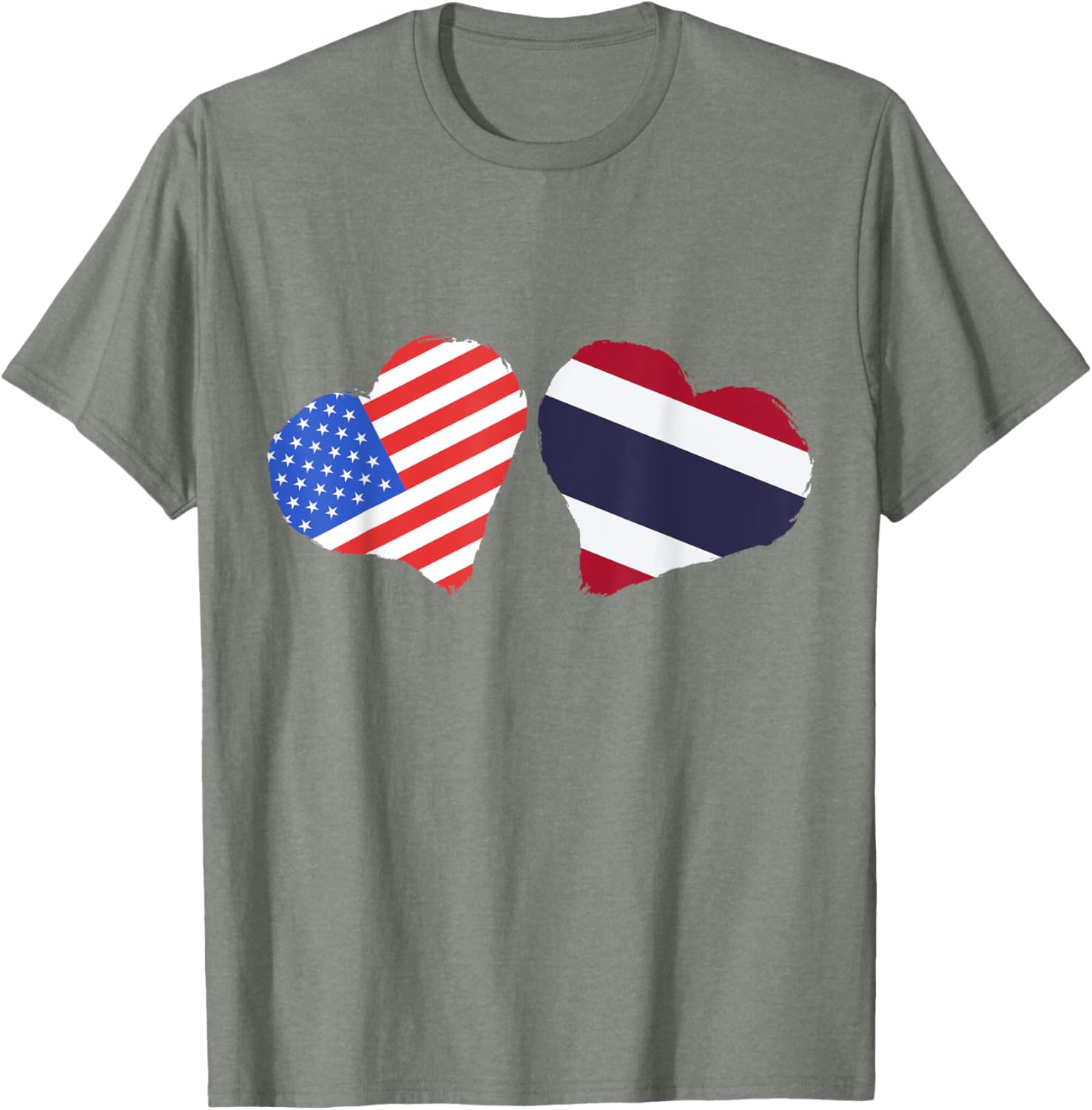 Thailand USA Heart Flag T-Shirt for Thai Roots and Pride in America - 9