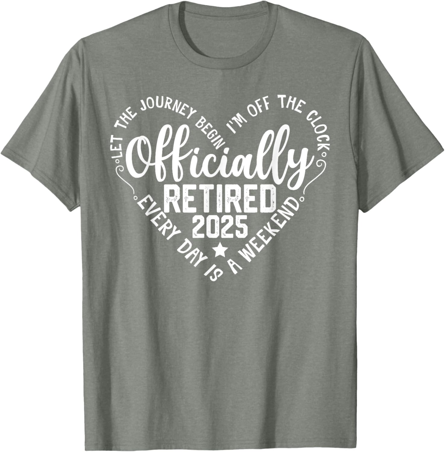 Officially Retired 2025 Heart T-Shirt for Women - Perfect Retirement Gift - 6