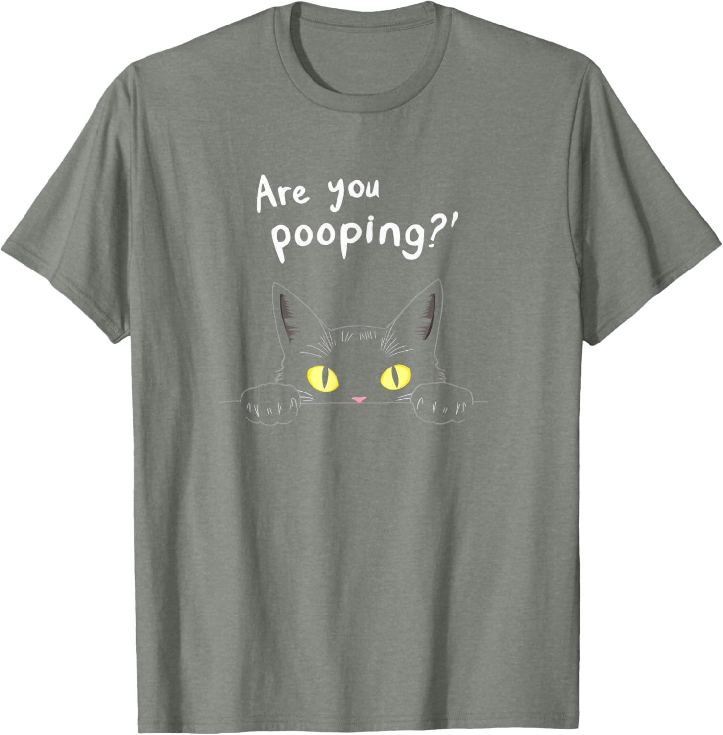 Funny Cat Pooping Humor T-Shirt for Cat Lovers - Cute Kitty Graphic Tee - 6