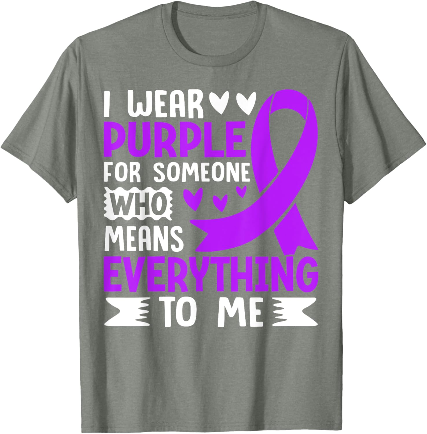 I Wear Purple T-Shirt for Someone Special - Meaningful Gift Apparel - 9