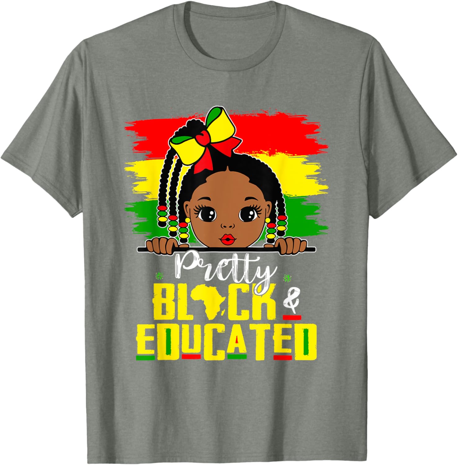 Pretty Black Educated Girls African History T-Shirt for Kids - 17