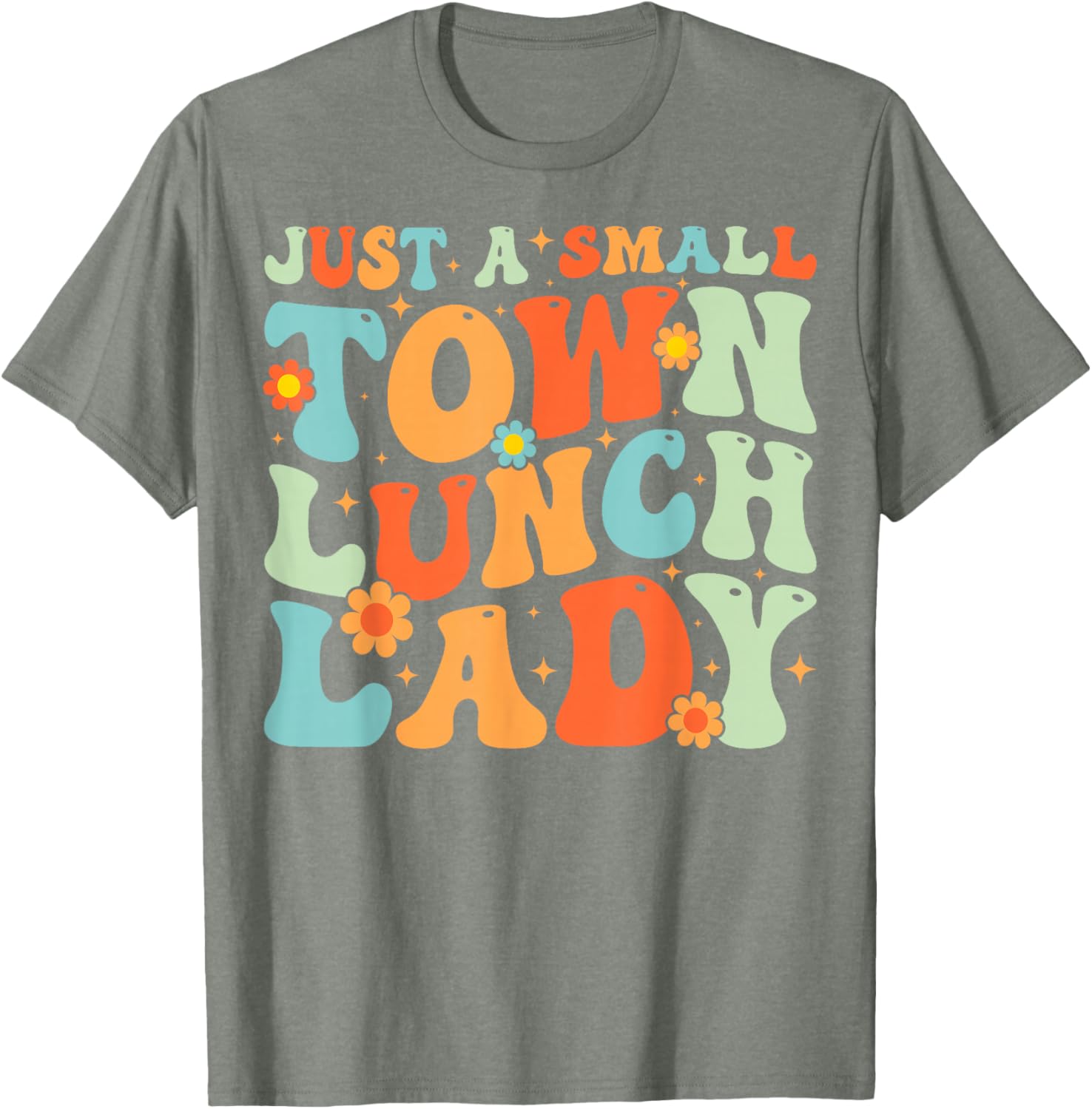 Groovy School Lunch Lady T-Shirt for Proud Small Town Lunch Ladies - 13