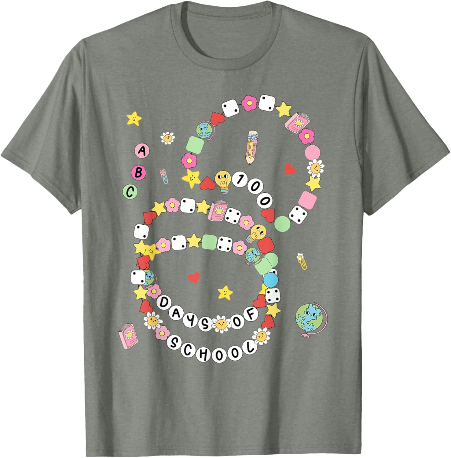 100 Days of School Bracelet and T-Shirt for Kids - Fun 100th Day Celebration - 17