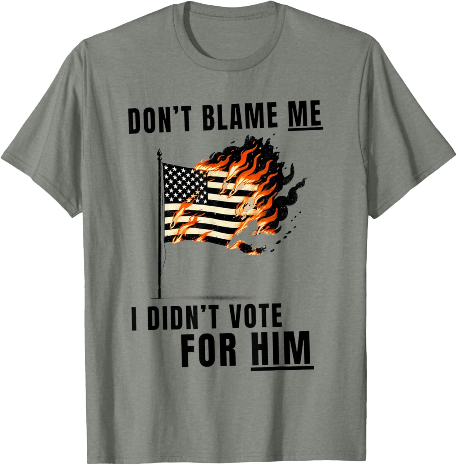 Funny Don't Blame Me I Didn't Vote For Him T-Shirt for Casual Wear - 16