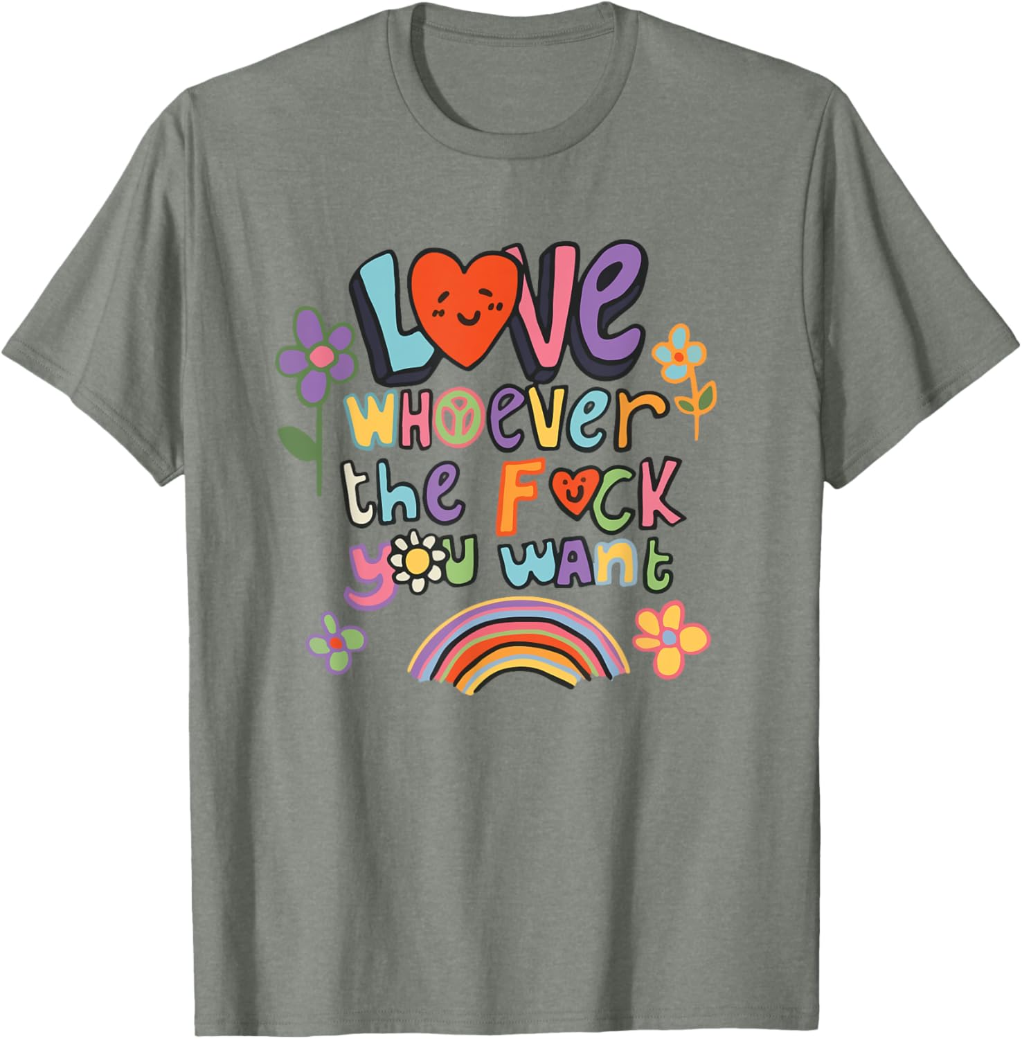 Love Whoever You Want LGBTQ Rainbow Pride Month T-Shirt for All - 7