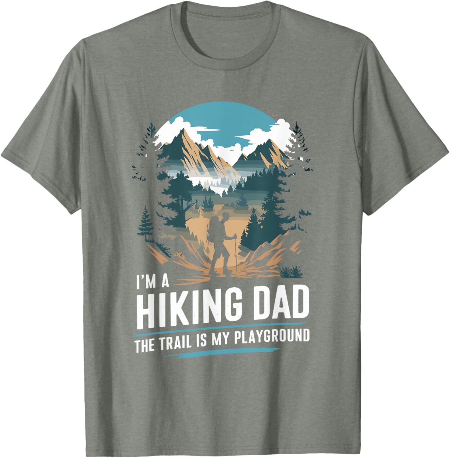 Hiking Dad Trekking T-Shirt for Outdoor Mountain Adventures - 25