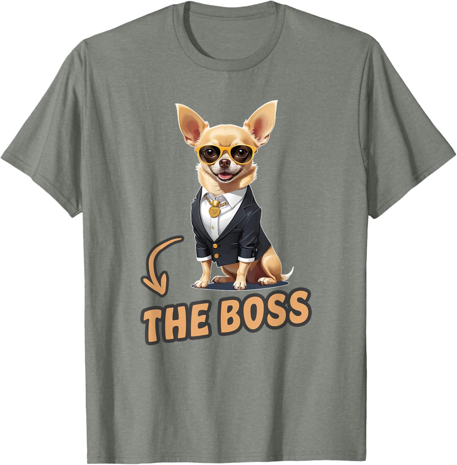 Funny Chihuahua The Boss T-Shirt for Dog Lovers and Owners - 15