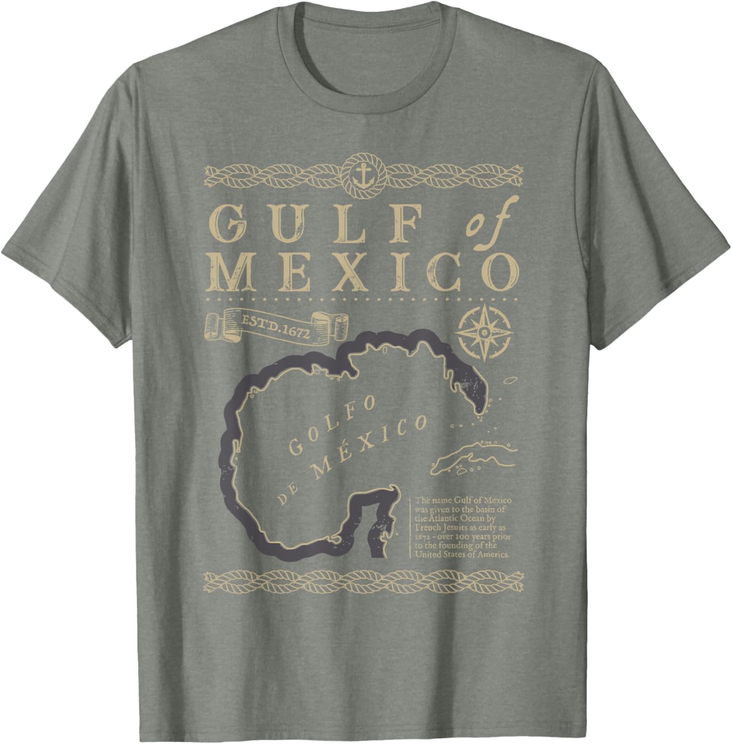 Vintage Gulf of Mexico T-Shirt Since 1672 for Beach Lovers - 26