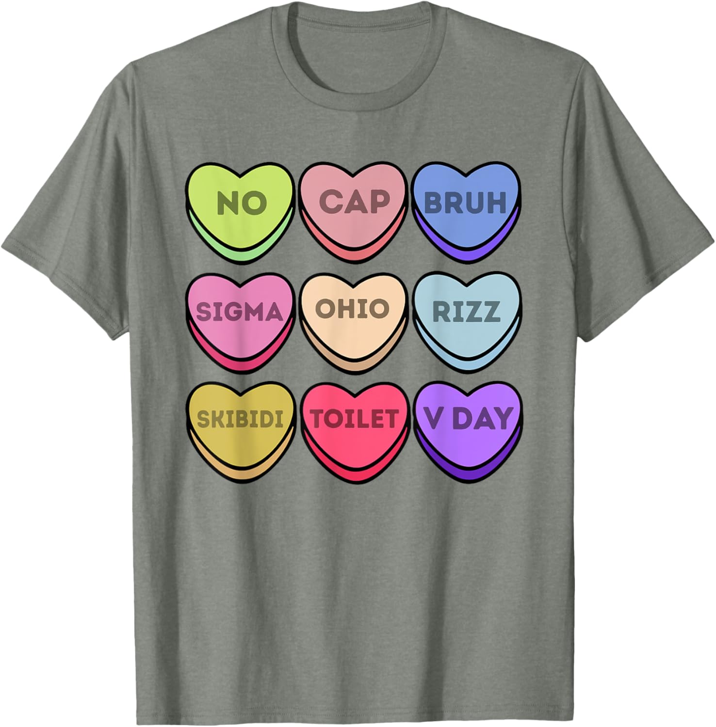 Rizz Valentines Candy Heart T-Shirt for Boys Fun Sigma Style No Cap - 4