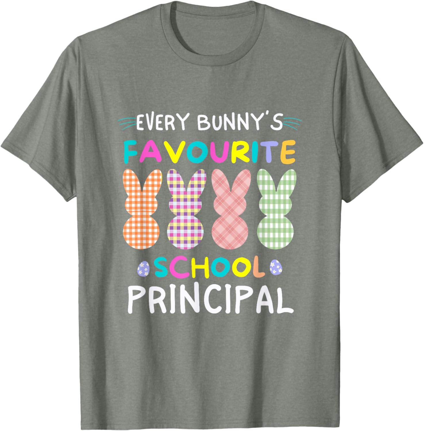 Every Bunny's Favorite Principal Easter Egg Hunt T-Shirt for Fun Celebrations - 10