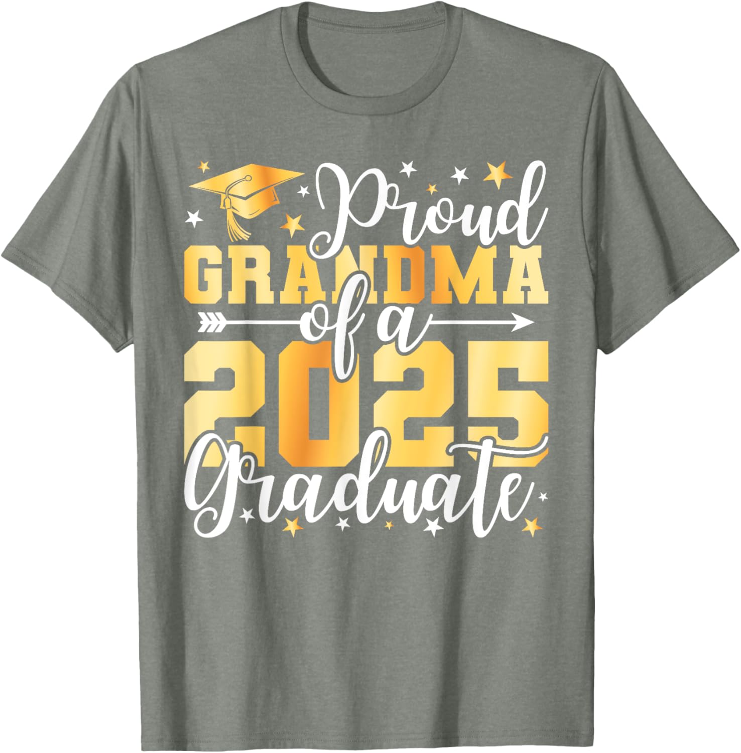 Proud Grandma of 2025 Graduate T-Shirt for Graduation Celebrations - 8