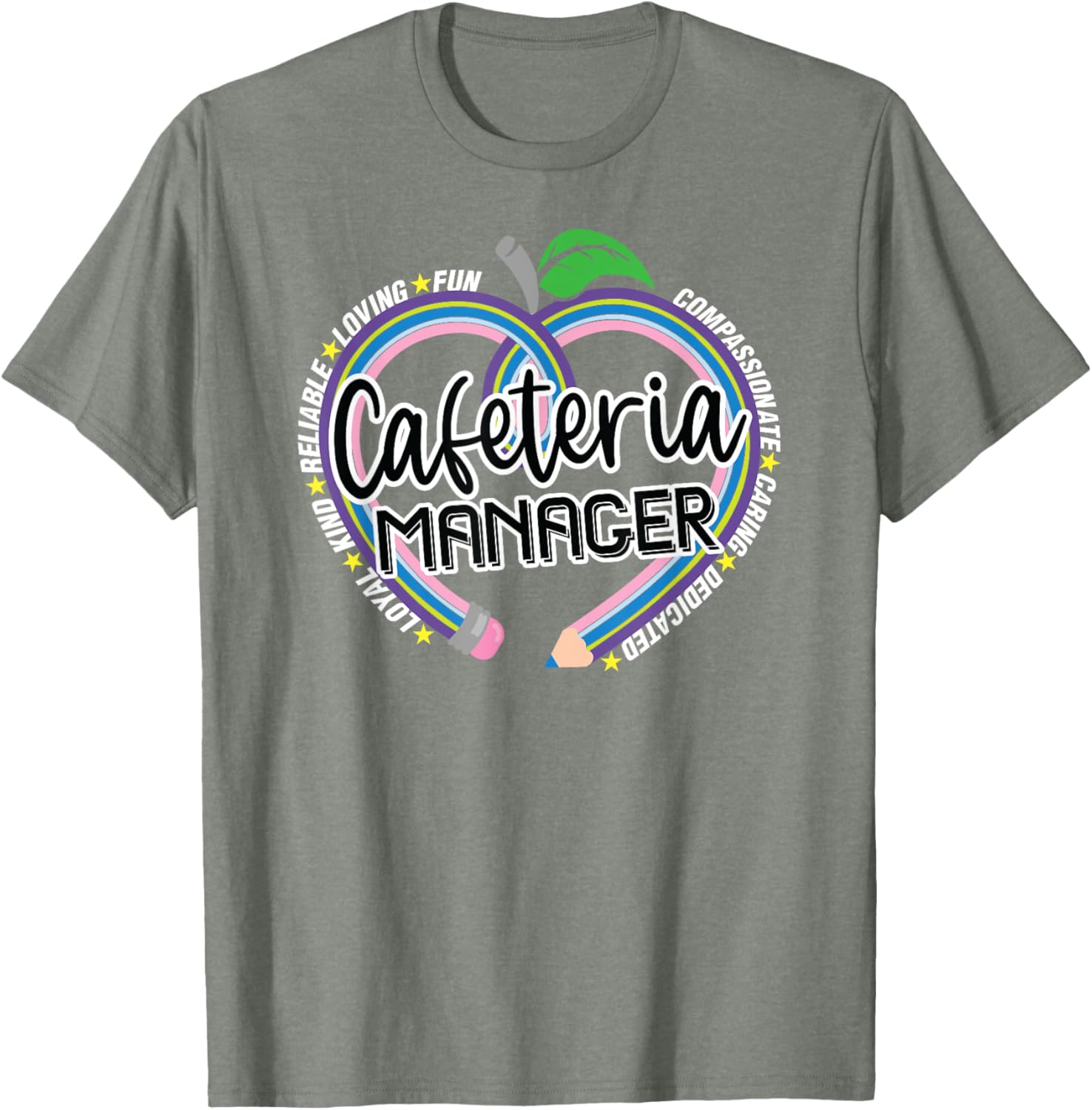 Cafeteria Manager T-Shirt for School Lunch Heroes - Fun Food Services Tee - 1