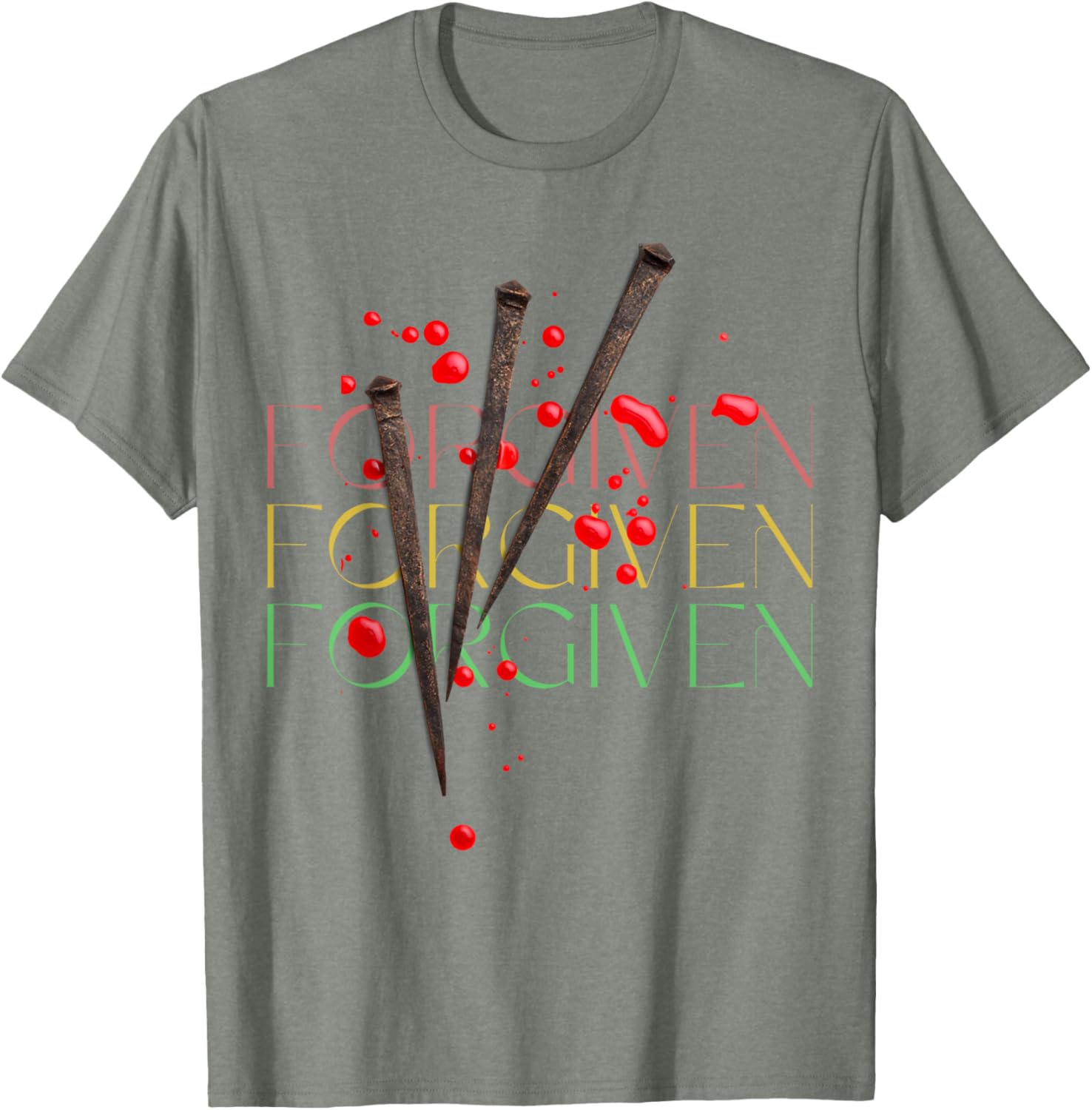 Forgiven Love Jesus T-Shirt Faith Graphic Tee for Christians - 16