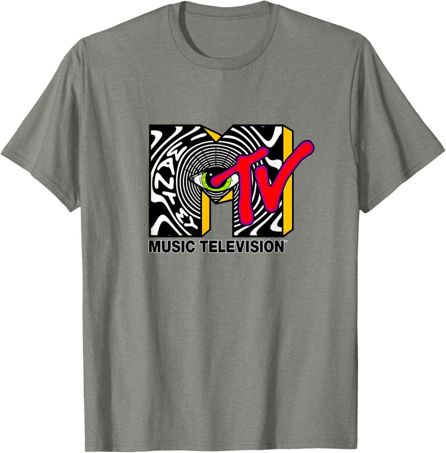 MTV Psychedelic Eye Logo T-Shirt – Unique Optical Illusion Artwear - 6