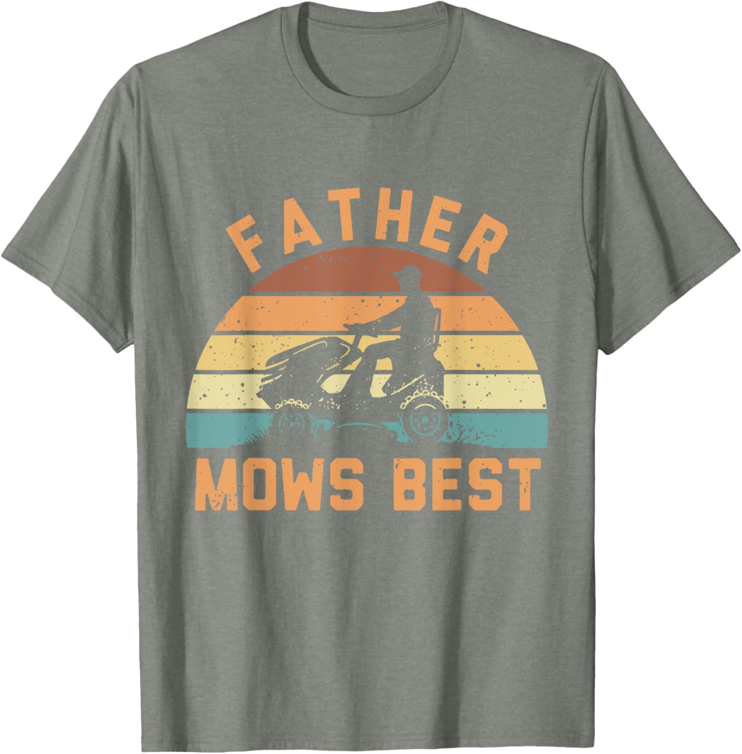 Father Mows Best Funny Retro Dad T-Shirt for Mowing Enthusiasts - 15