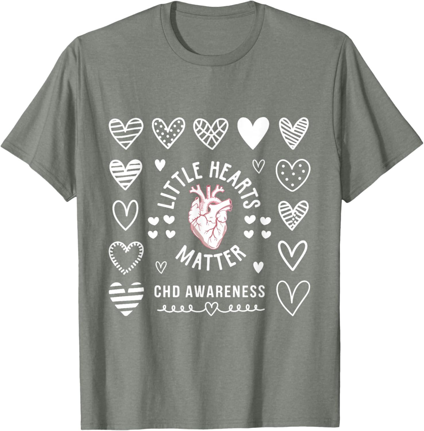 Heart Anatomy Valentine CHD Awareness T-Shirt for Heart Health Support - 13