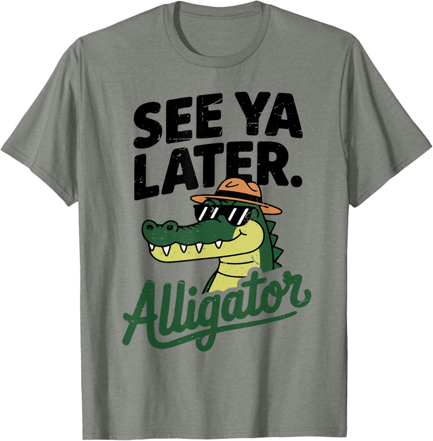Funny Crocodile See Ya Later Alligator T-Shirt for Toddler Boys - 7