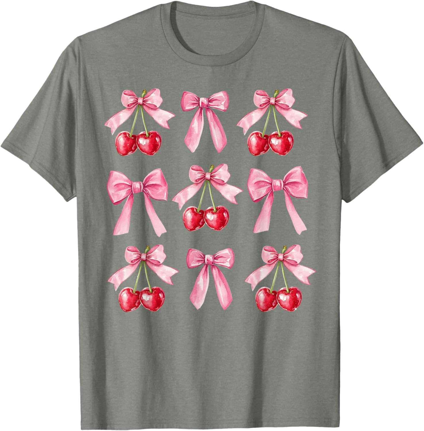 Cute Pink Coquette Bow Cherry Valentine's Day Sweater for Women and Girls - 8