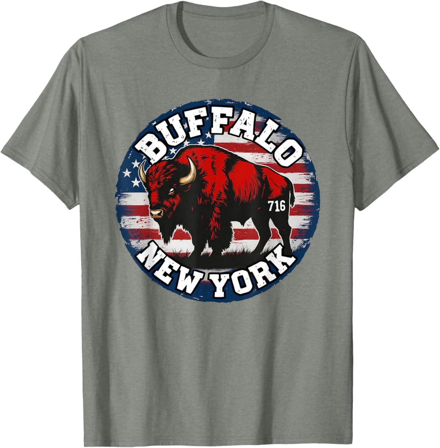 Buffalo New York Bison 716 Area Code Pride T-Shirt for WNY Fans - 6