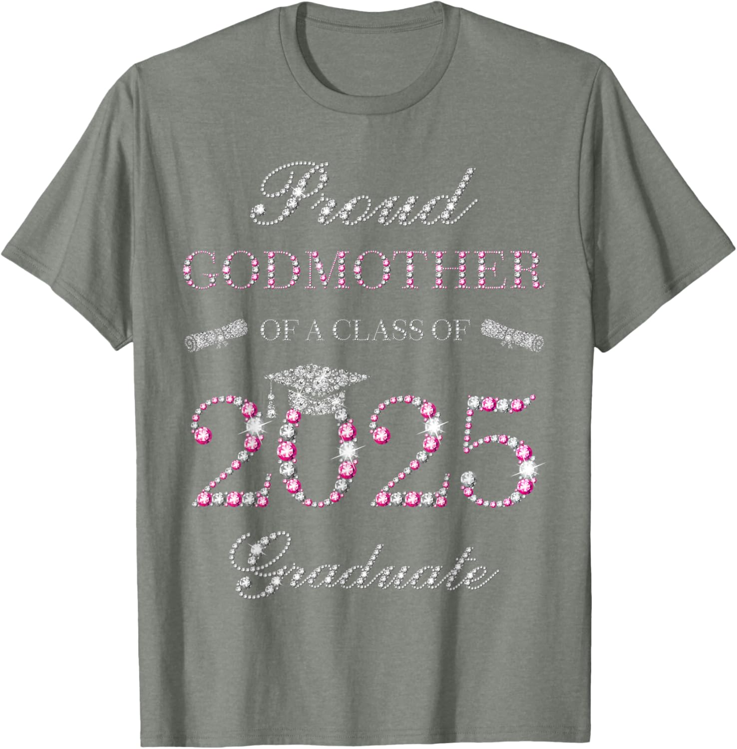 Proud Godmother of a Class of 2025 Graduate T-Shirt for Celebrations - 8