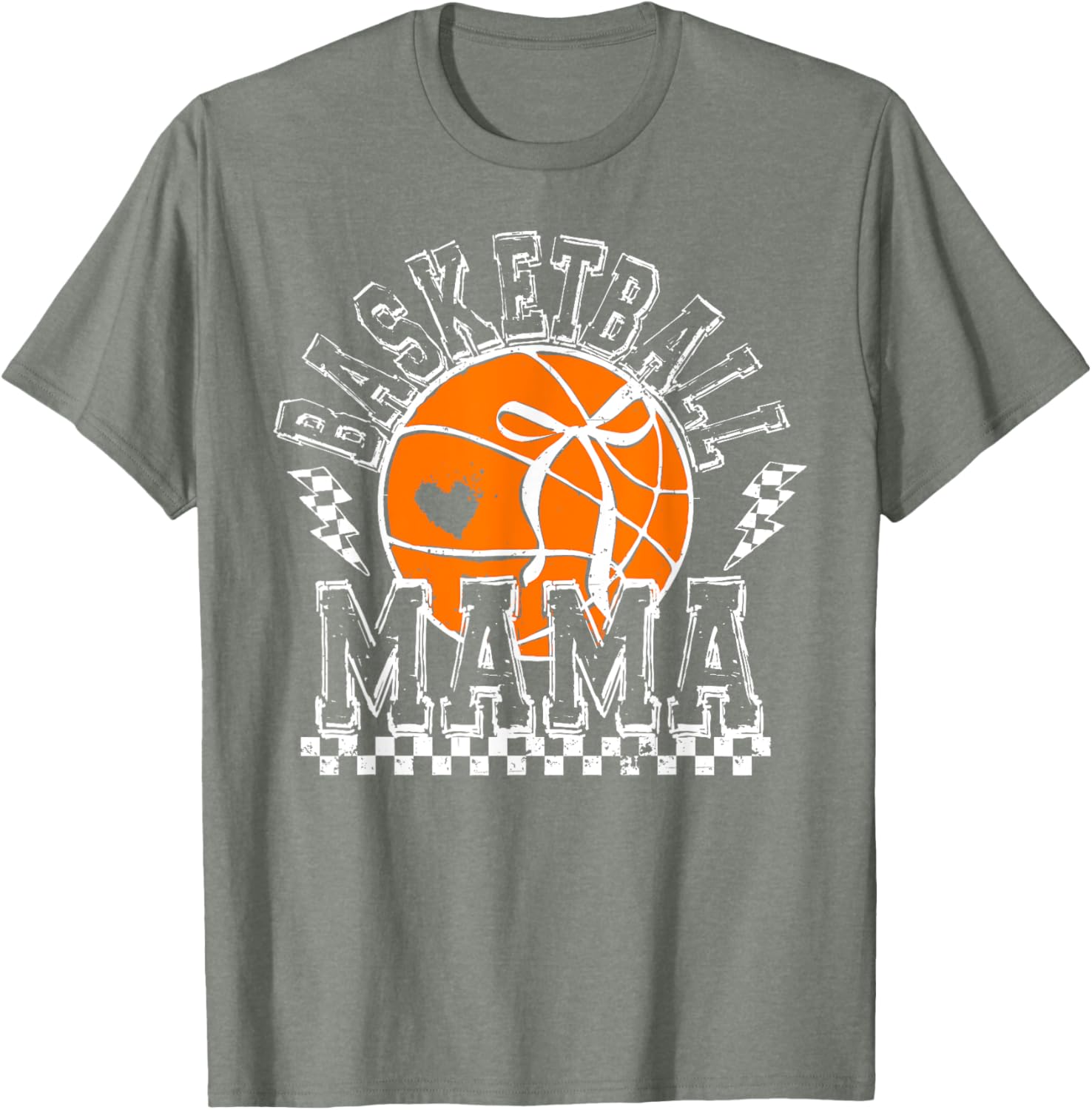 Funny Basketball Mama Coquette Bow T-Shirt for Sports Lover Moms - 23