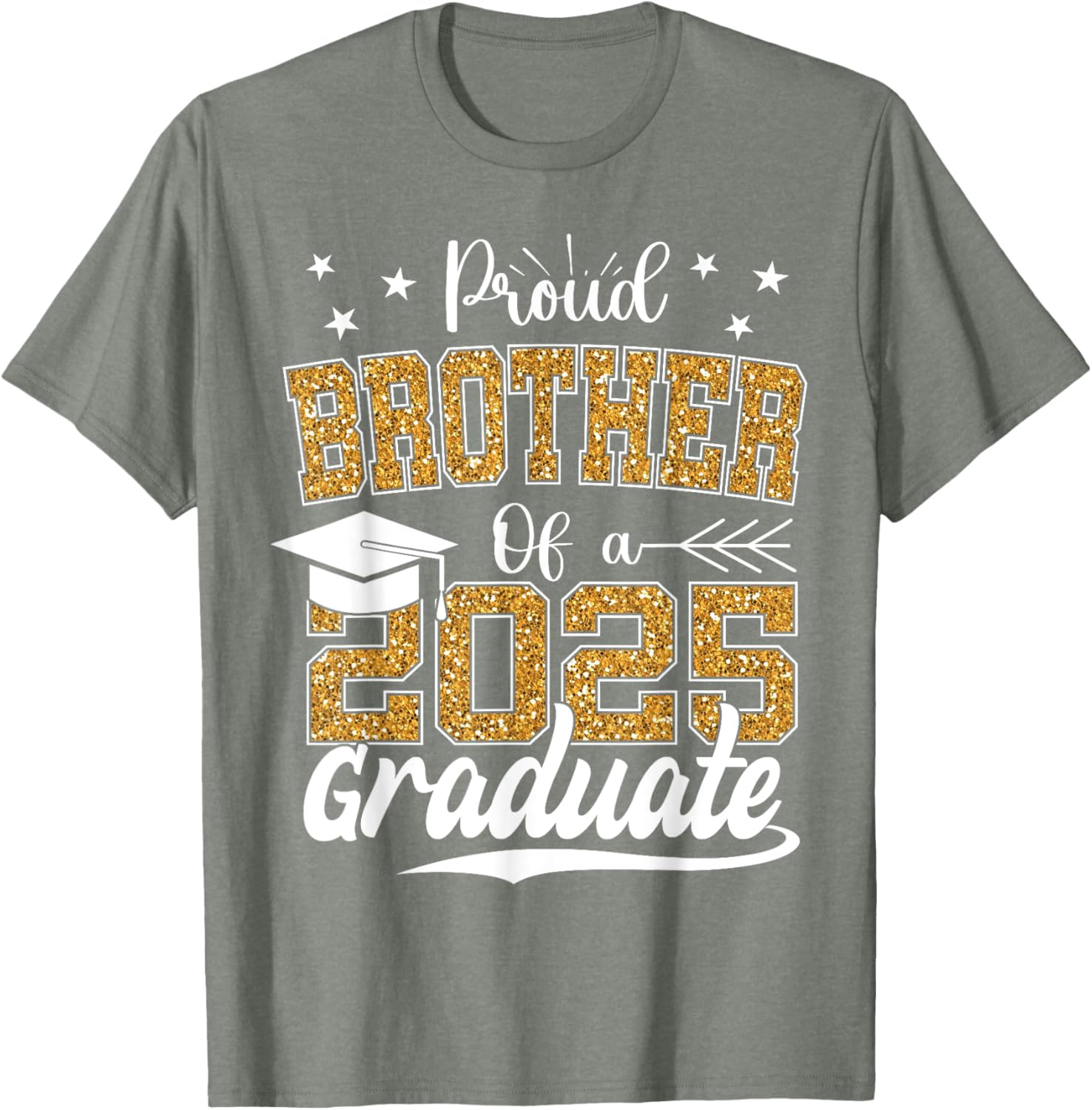 Proud Brother Class of 2025 Graduation T-Shirt for Celebrating Seniors - 11