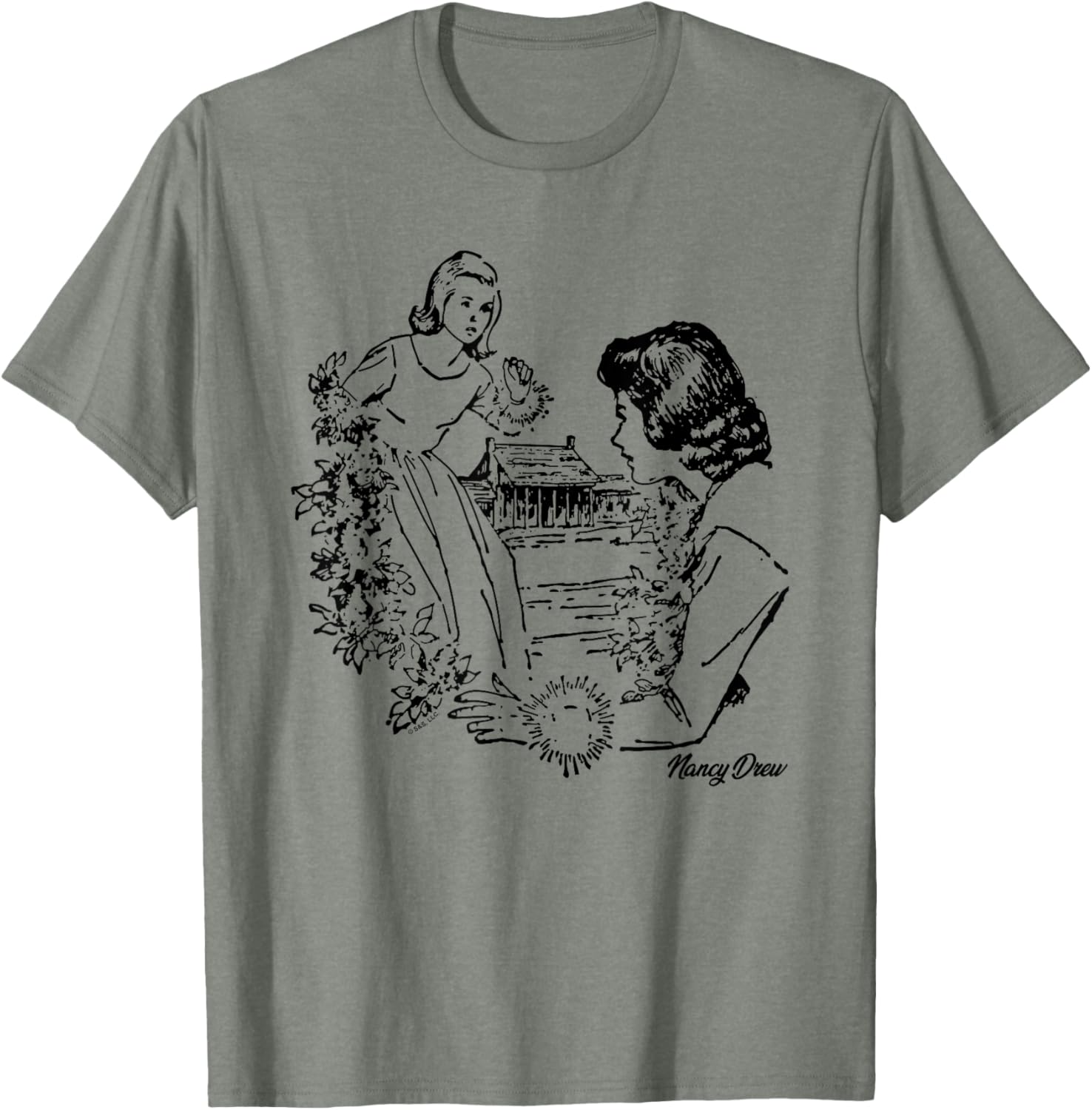Nancy Drew Garden Illustration T-Shirt - Chic and Stylish Women's Apparel - 5