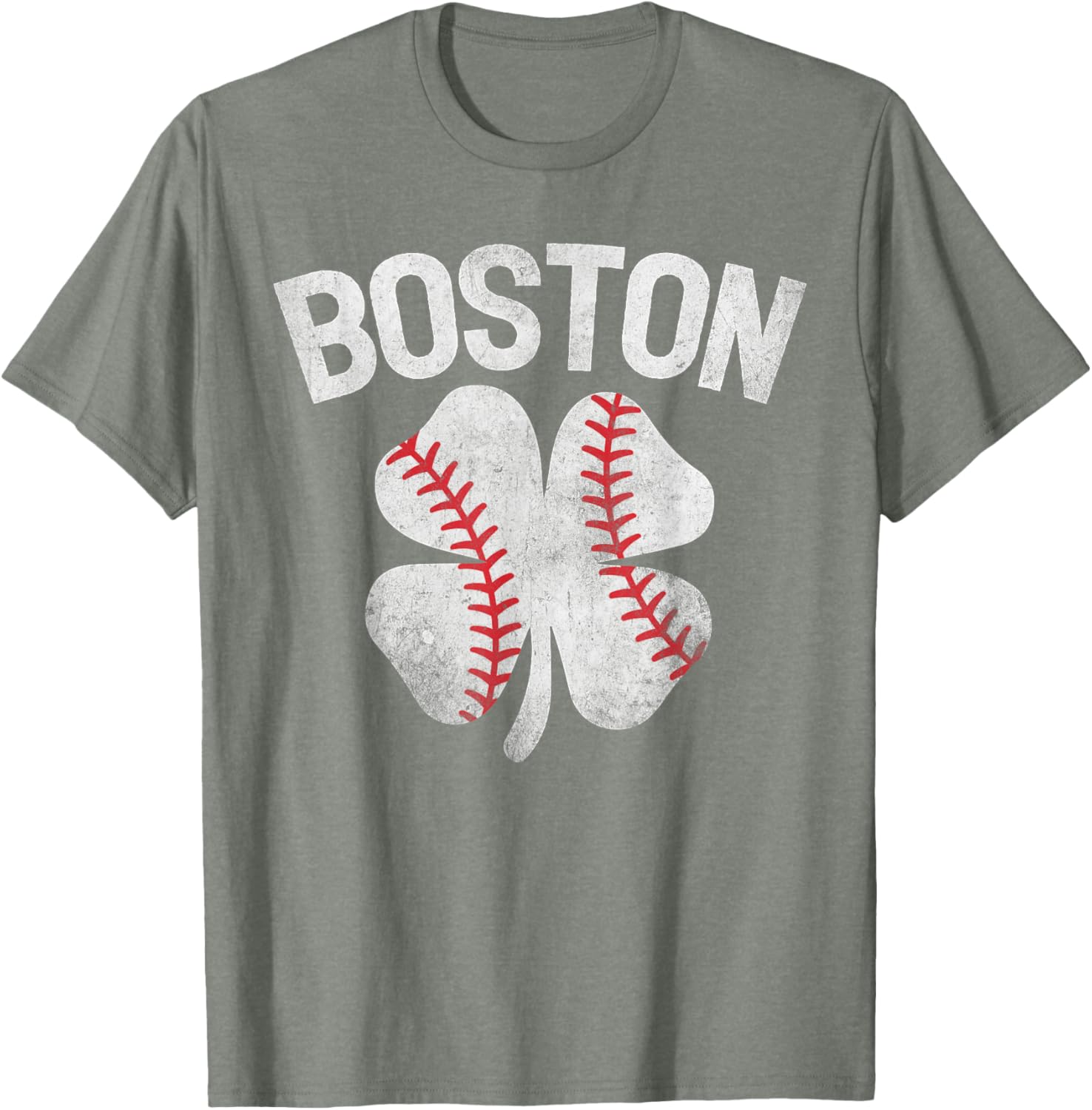 Boston St Patrick's Day Shamrock Clover Baseball T-Shirt for Celebrations - 17