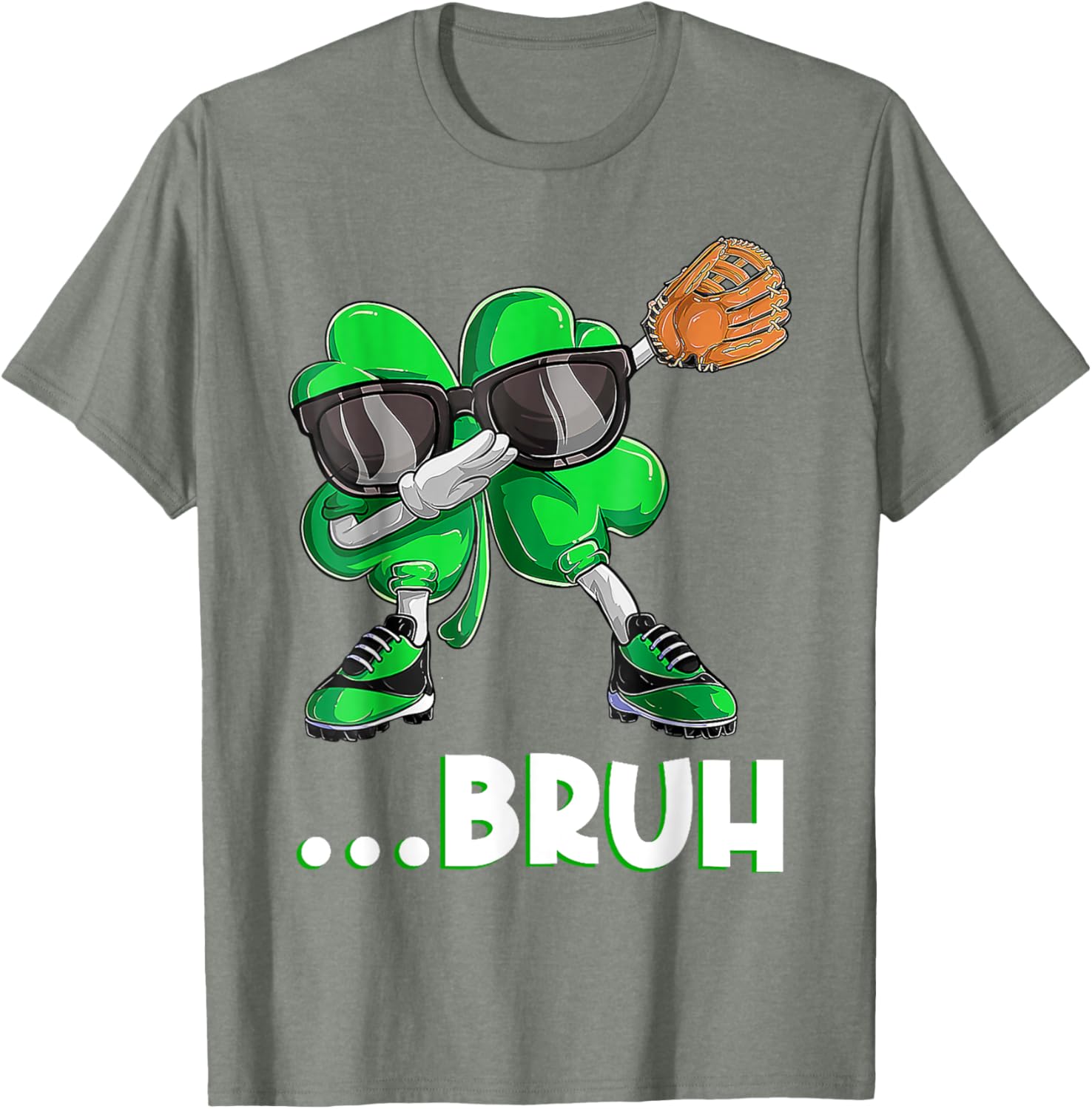 Bruh Dabbing Shamrock T-Shirt for St Patrick's Day - Fun Men's Apparel - 16