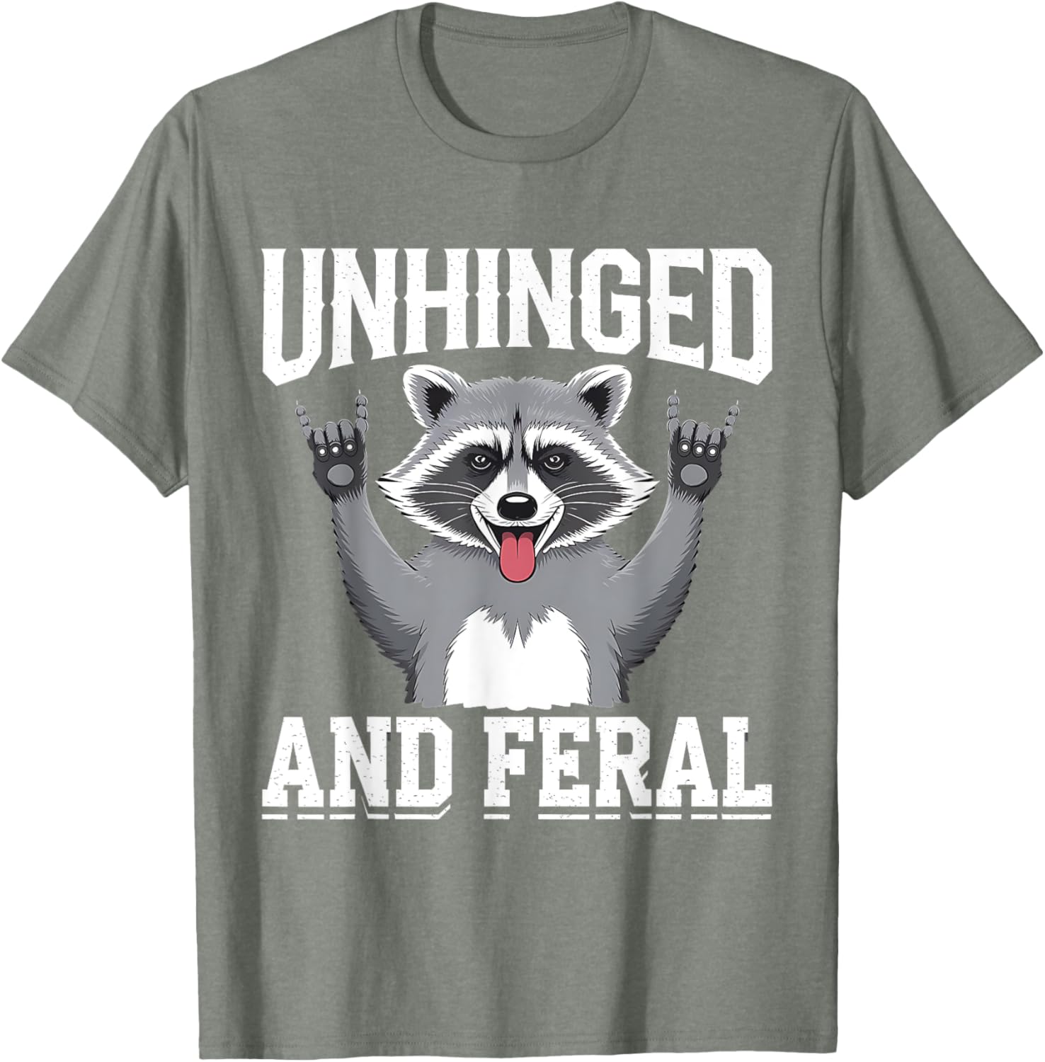 Feral Raccoon Retro Chaos Vibes T-Shirt for Fun and Stylish Outfits - 10