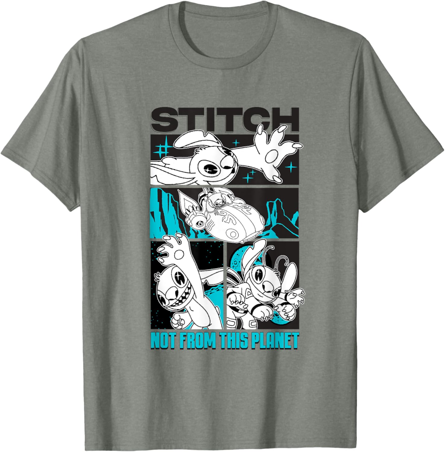 Disney Lilo and Stitch Not from This Planet Neon T-Shirt for Fun Fans - 2