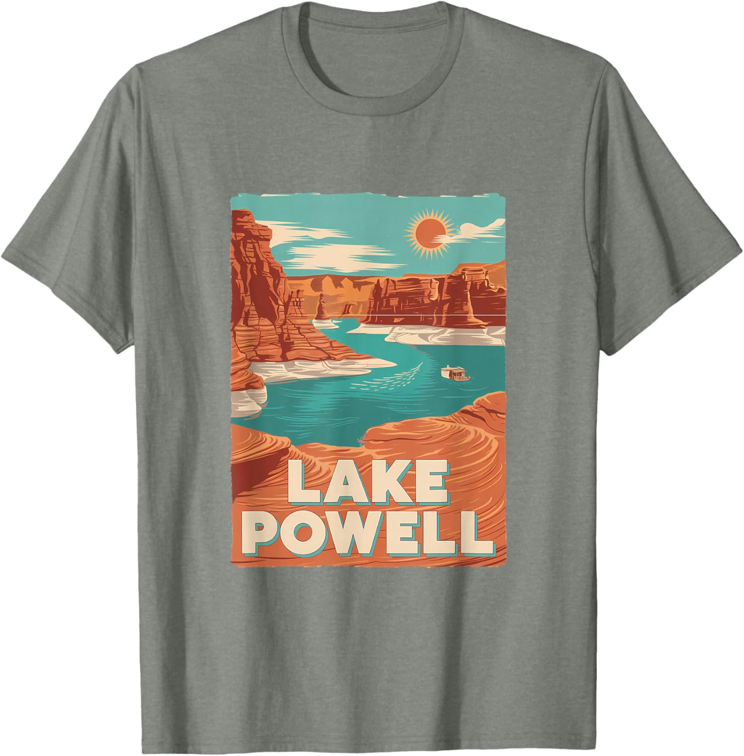 Lake Powell Vintage Canyon Sun Adventure T-Shirt for Outdoor Lovers - 23