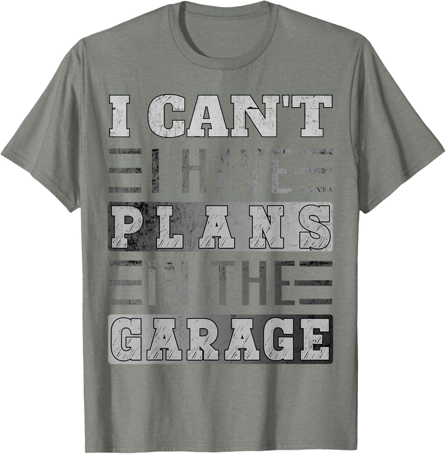 Funny Retro Car Mechanic T-Shirt I Can't I Have Plans In The Garage - 6