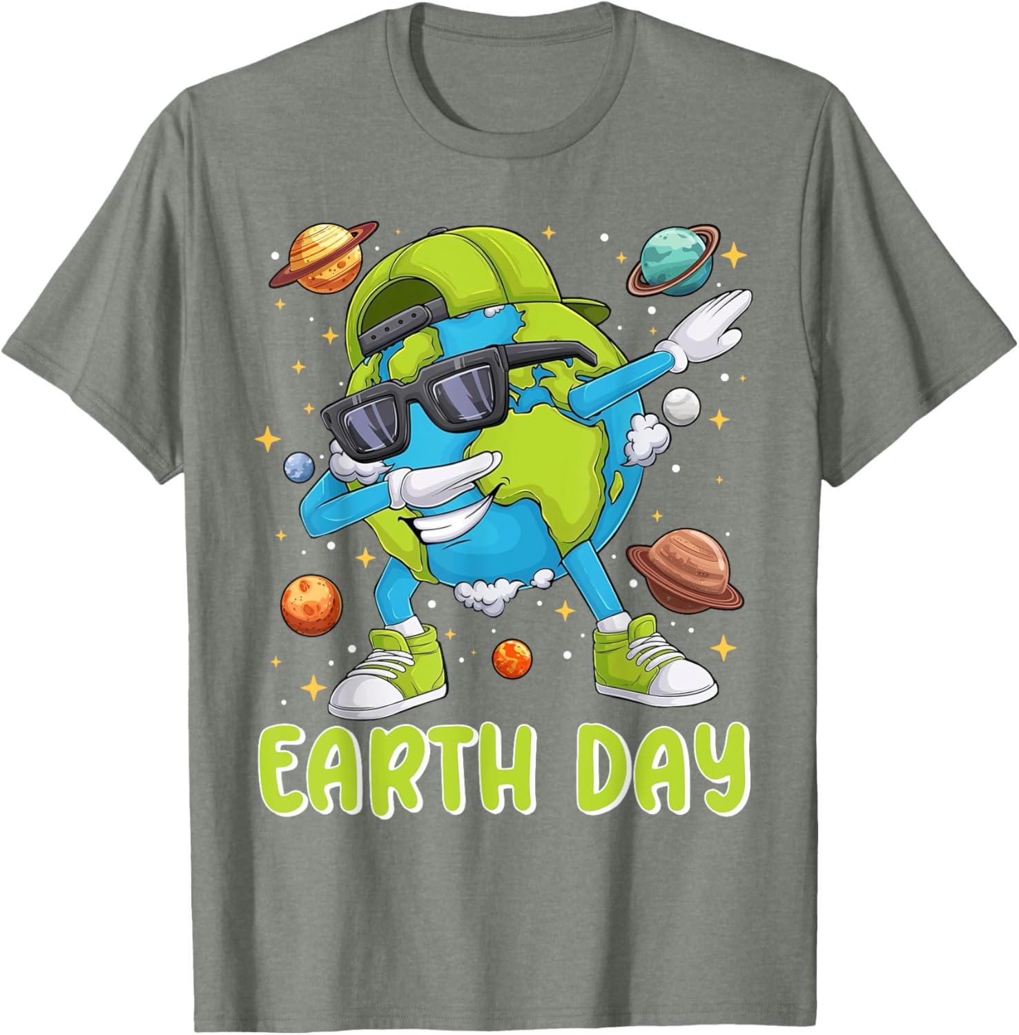 Cute Dabbing Earth Day 2025 T-Shirt for Kids and Toddlers - 14