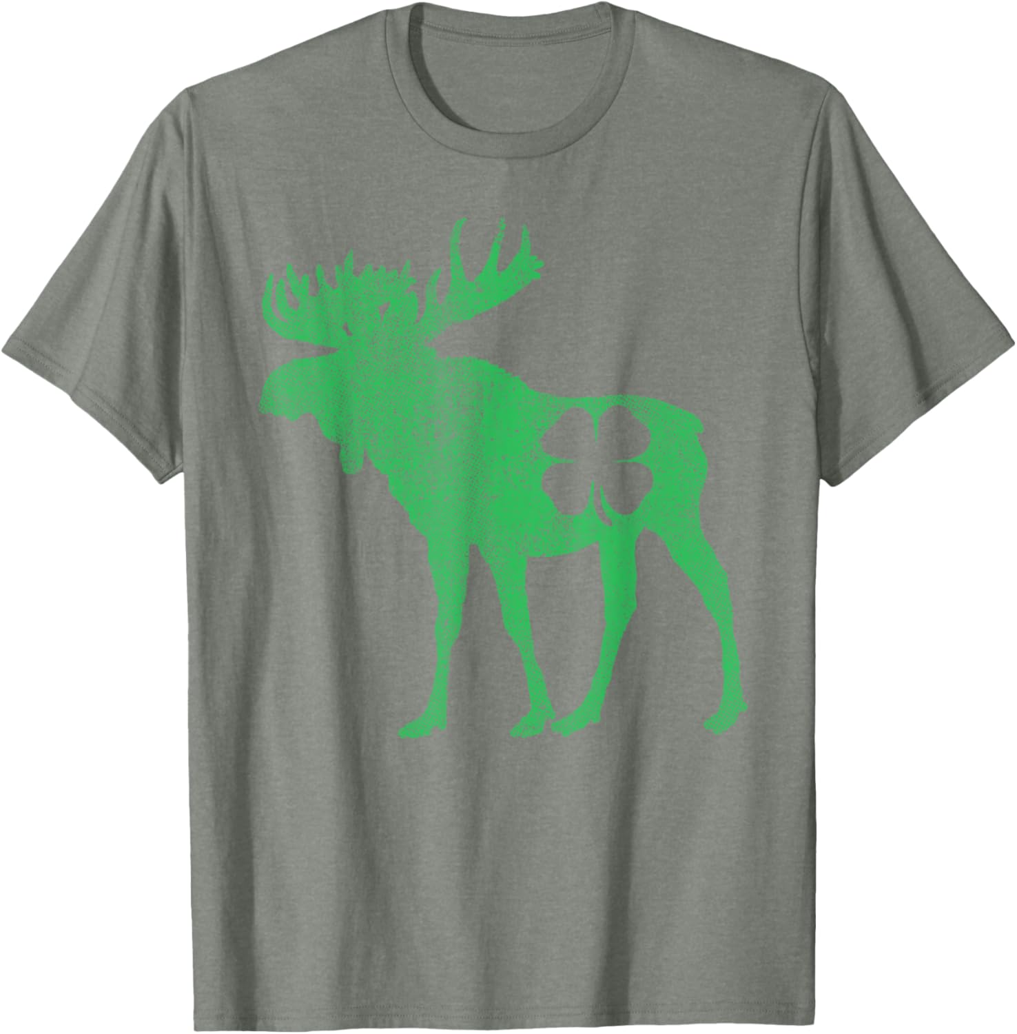 Funny Moose Shamrock St Patricks Day T-Shirt for Irish Celebration - 25