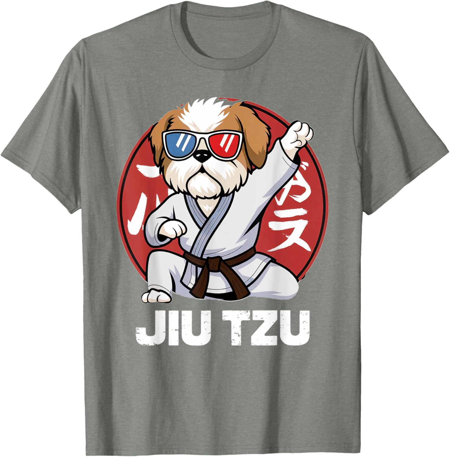 Cute Shih Tzu Jitsu T-Shirt - Funny Kawaii Anime Jiu Jitsu Love Tee - 11