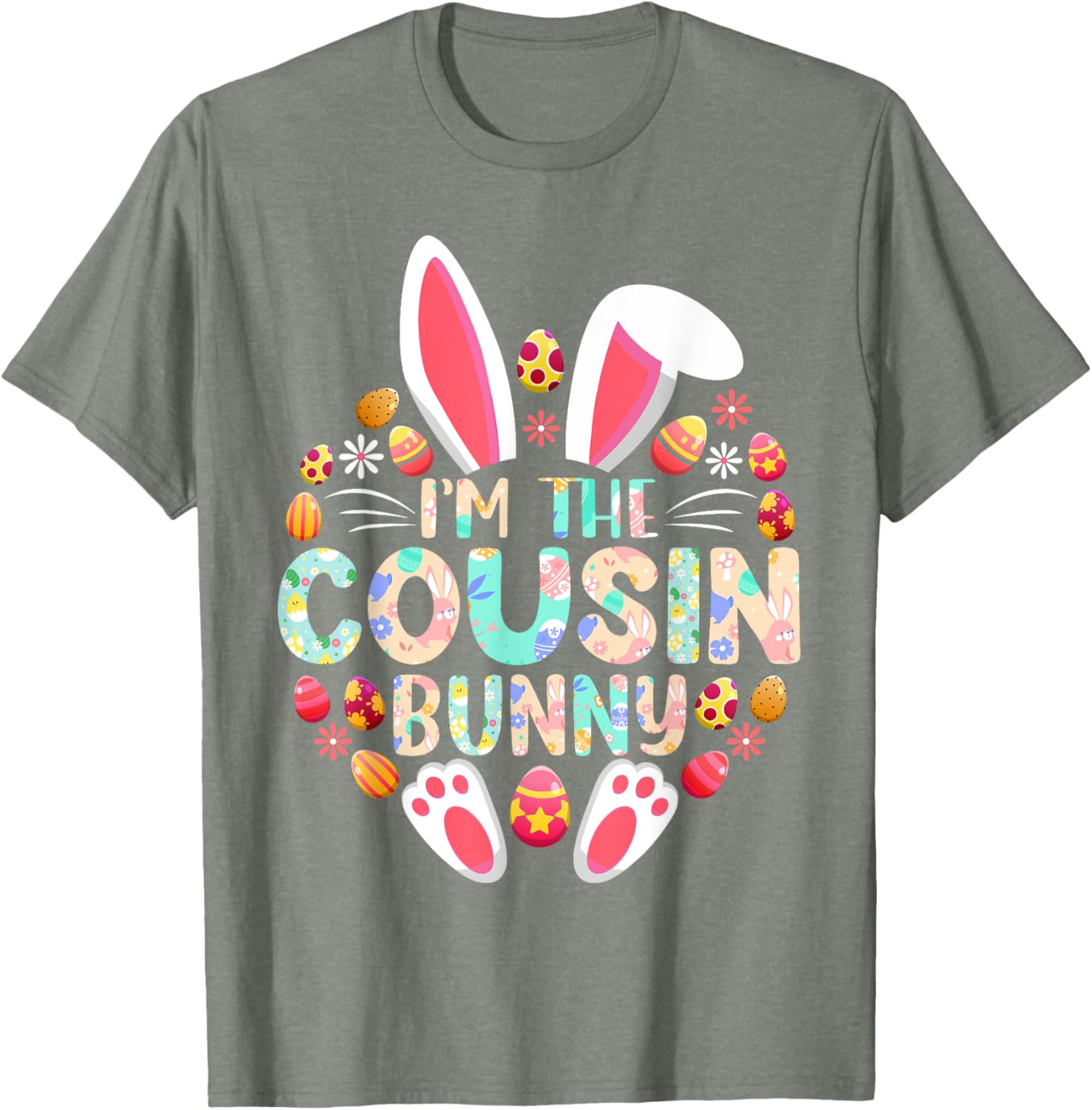 Funny Easter Bunny Family Matching T-Shirt for Cousins and Kids - 11