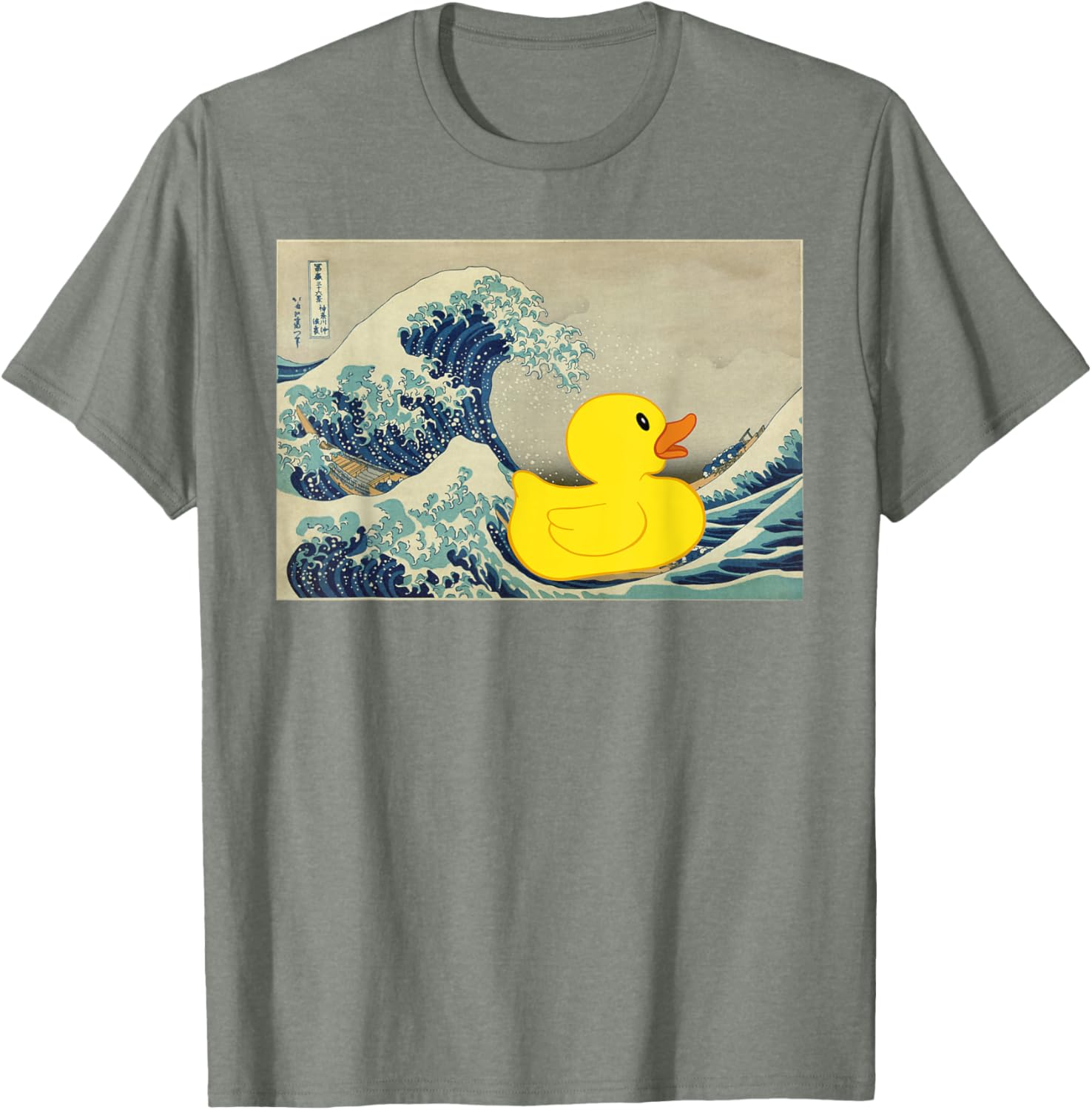 Rubber Duck on Great Wave T-Shirt – Fun and Unique Beachwear Style - 4