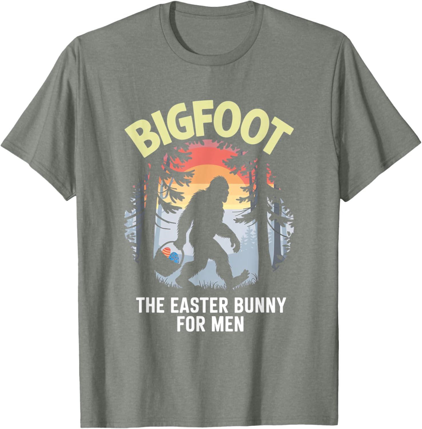 Bigfoot Easter Bunny T-Shirt for Men Fun Apparel Gift Idea - 27