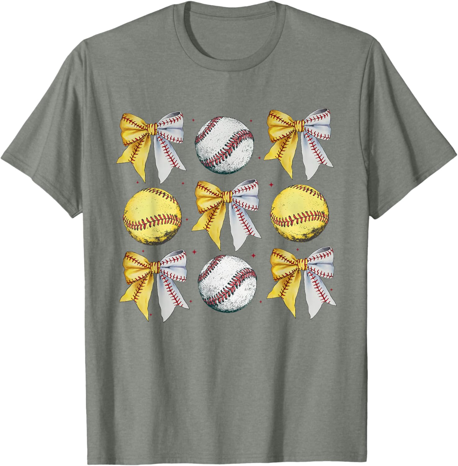 Coquette Bow Baseball Softball Game Day Mom T-Shirt for Women - 4