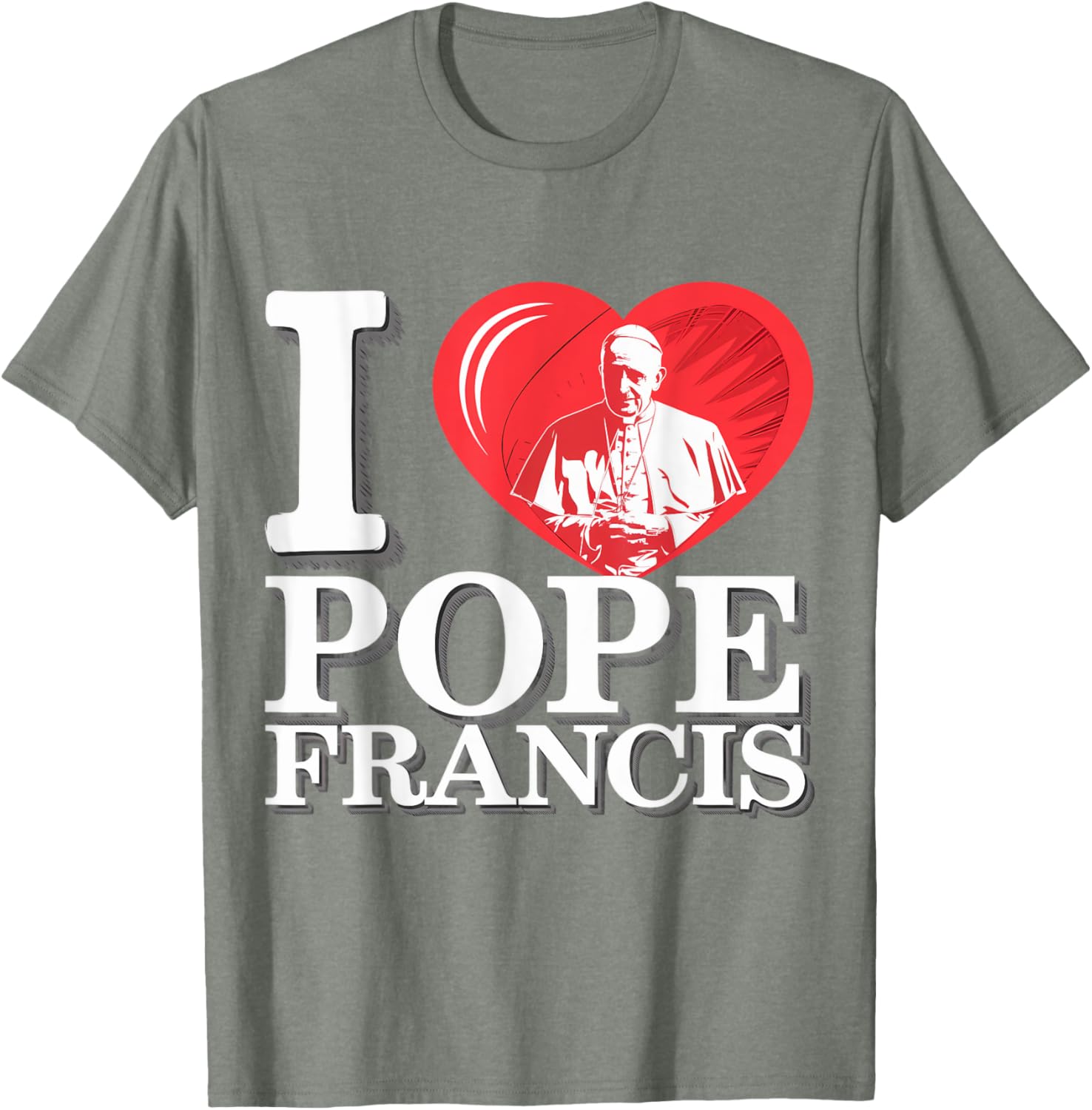 I Heart Pope Francis Dope Catholic Prayers Graphic T-Shirt for Faithful Wear - 10
