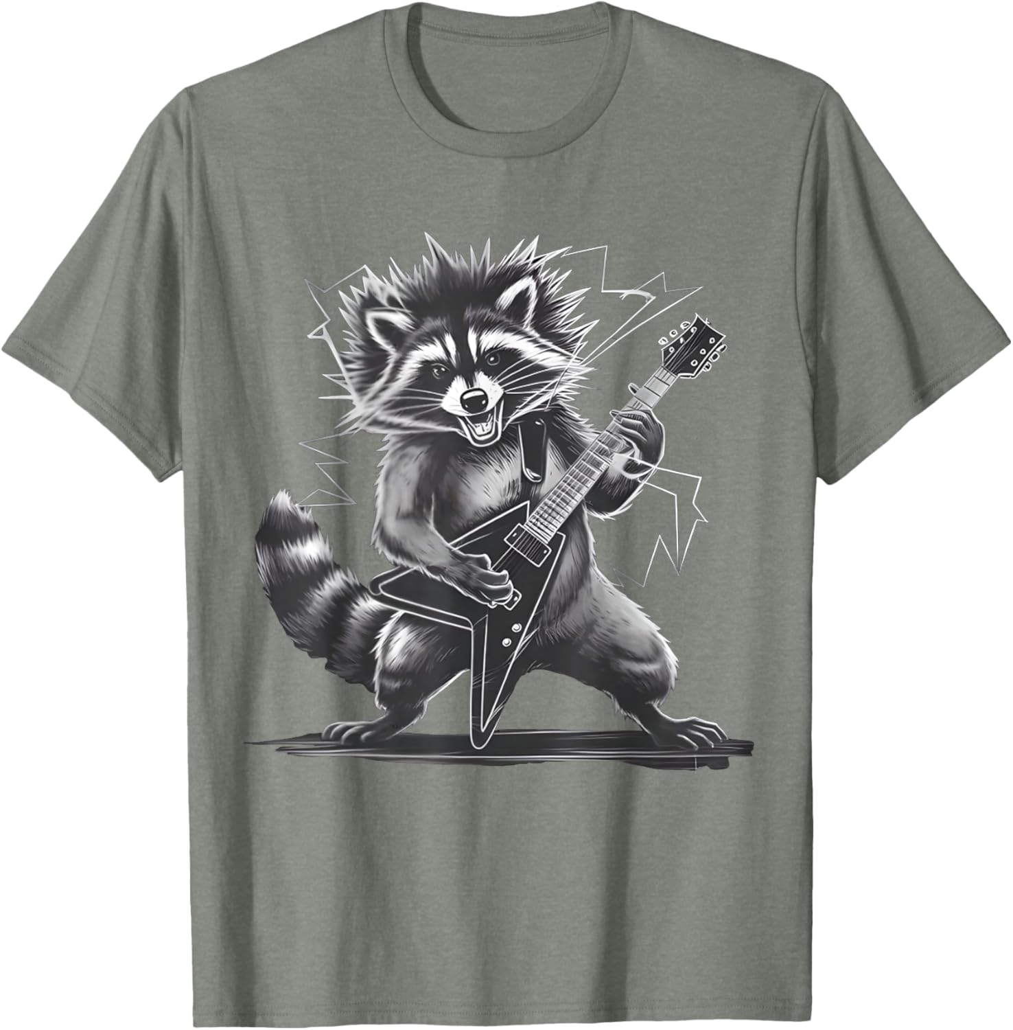 Funny Raccoon Rock and Roll T-Shirt for Men, Women, and Kids - 6