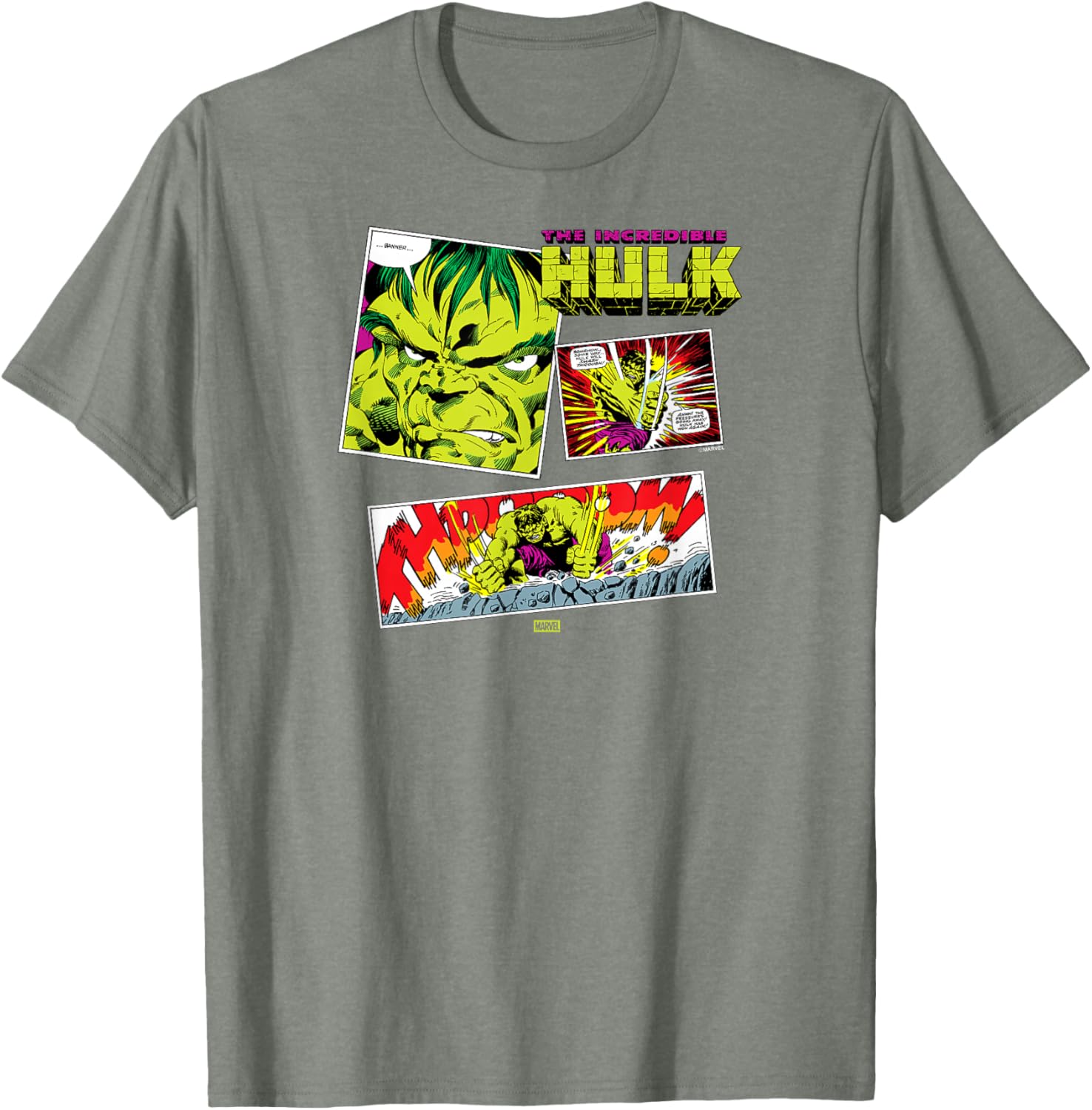 Marvel Hulk Comic Book Panel T-Shirt for Fans of Superhero Apparel - 15