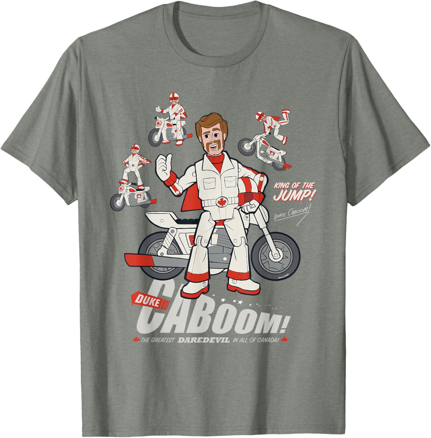 Disney Pixar Toy Story Duke Caboom Stuntman Fun Graphic T-Shirt - 8
