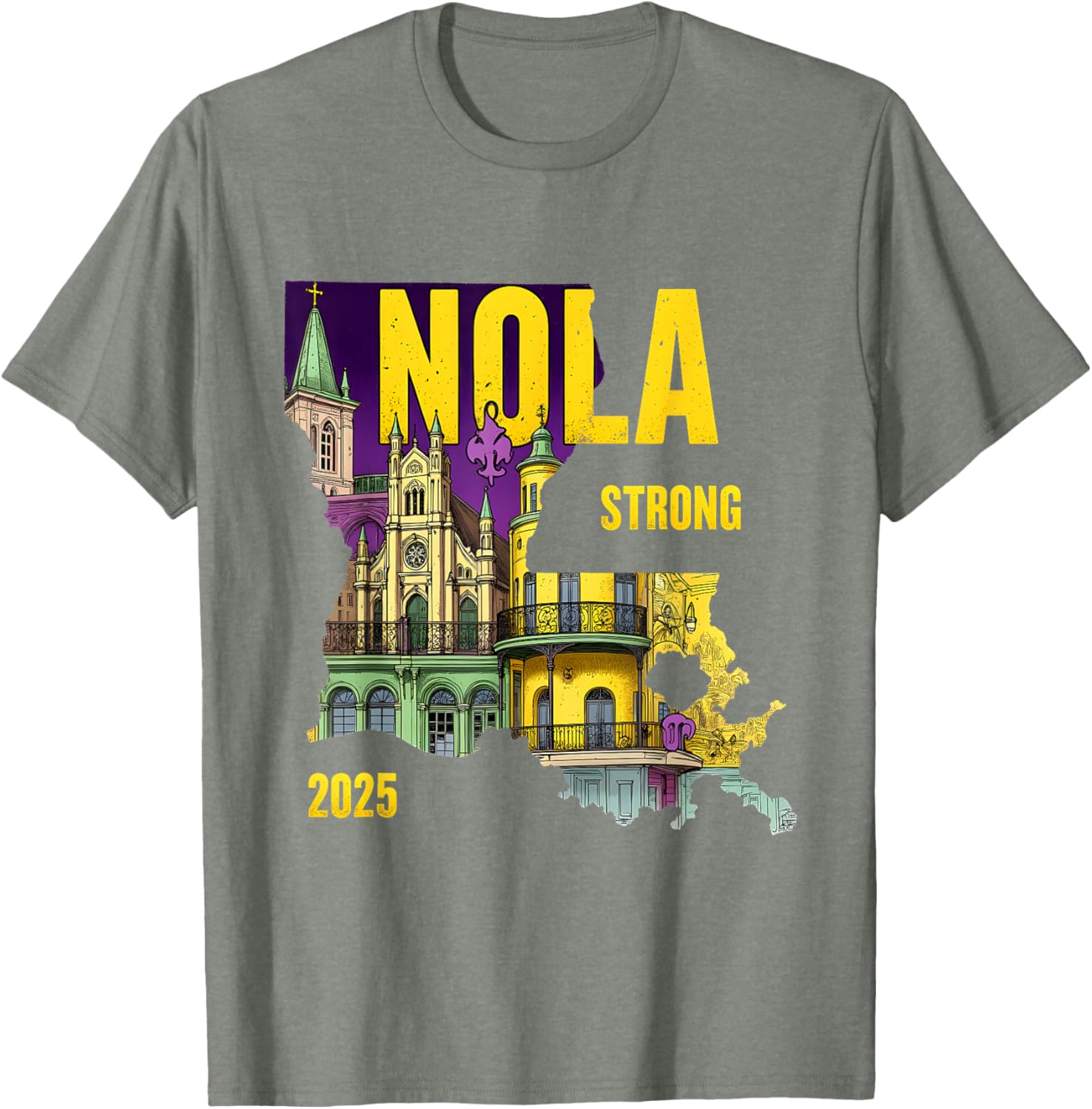 New Orleans Traveling Lovers Costume T-Shirt We Stand NOLA Strong - 25