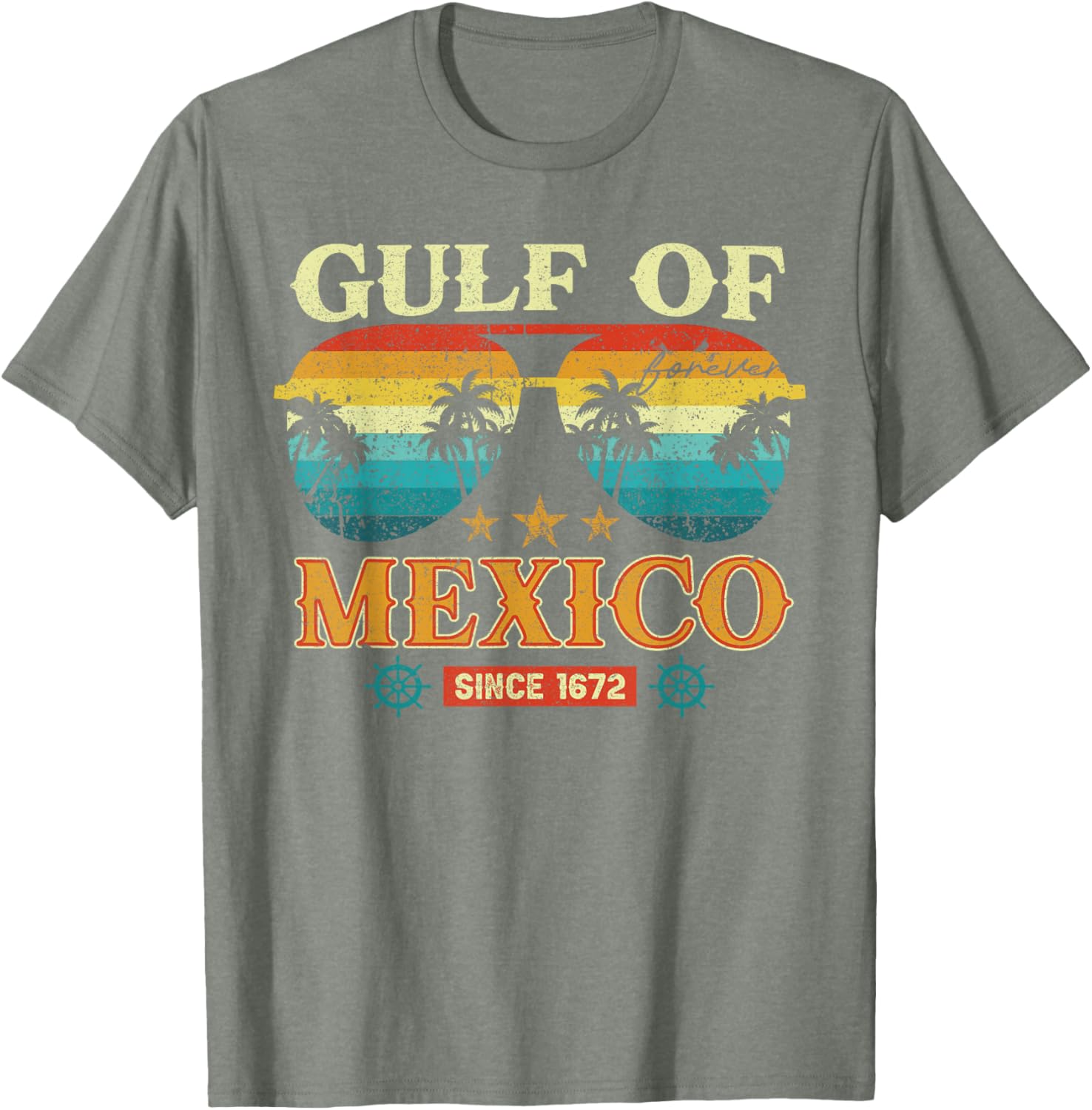 Gulf of Mexico Vintage T-Shirt Retro Style Clothing for Beach Lovers - 1